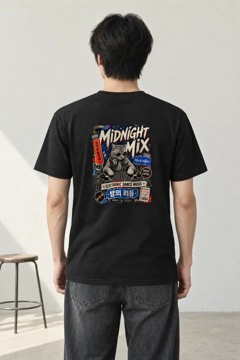 "Midnight Mix" Heavyweight Unisex Crewneck T-shirt