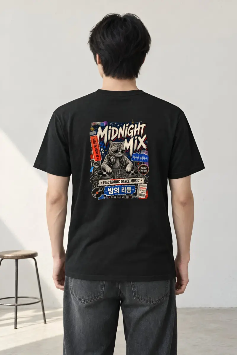"Midnight Mix" Heavyweight Unisex Crewneck T-shirt