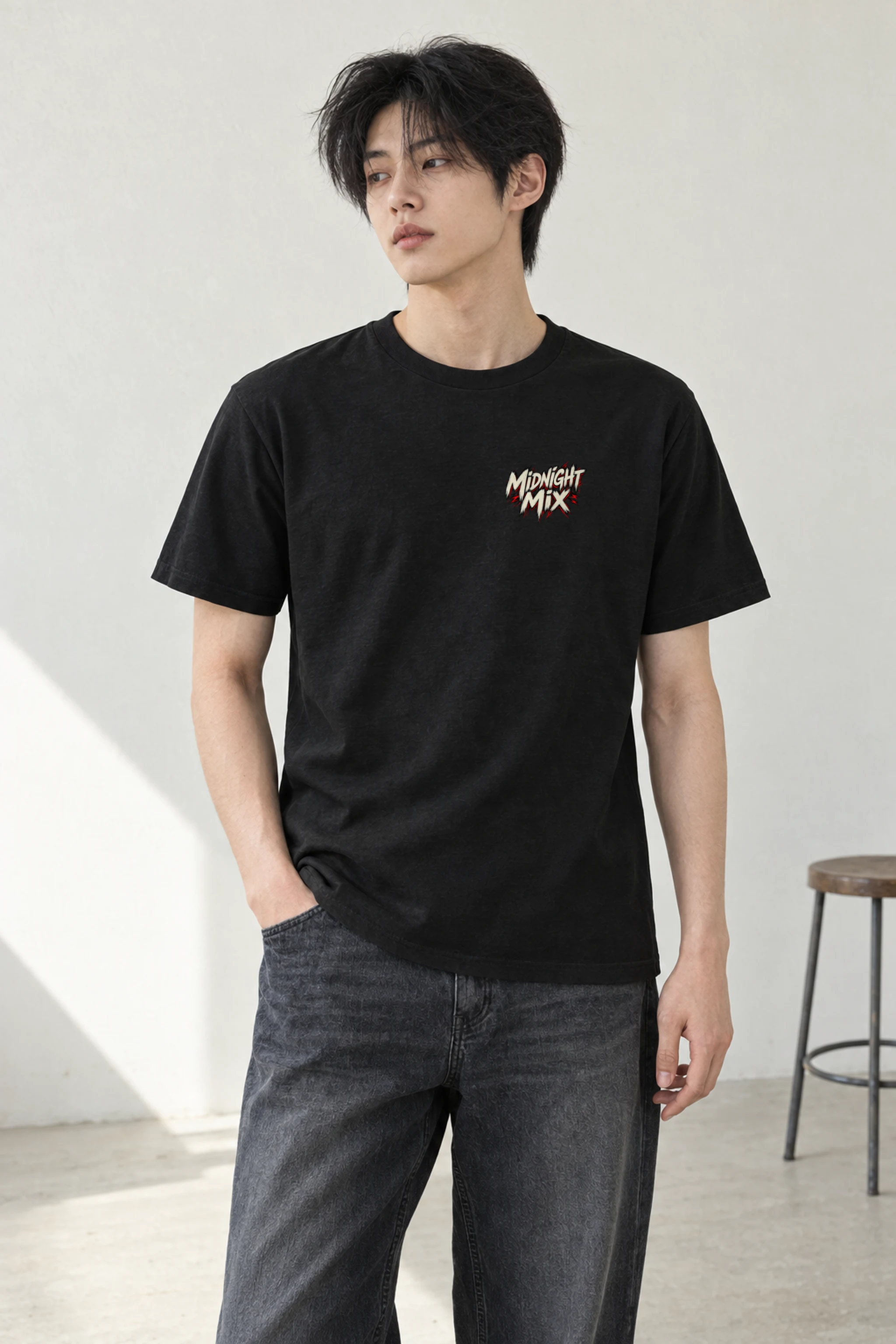 "Midnight Mix" Heavyweight Unisex Crewneck T-shirt