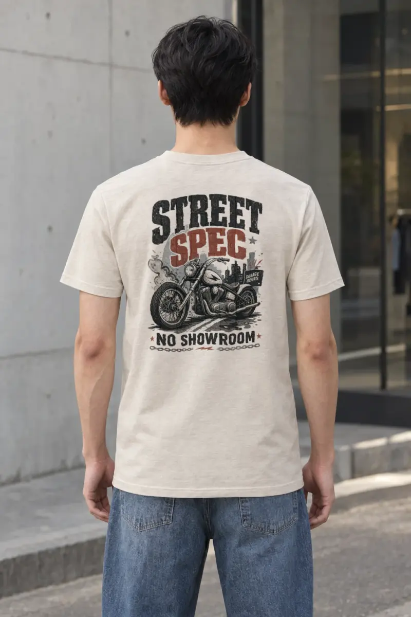 "Midnight Moto District" Heavyweight Unisex Crewneck T-shirt