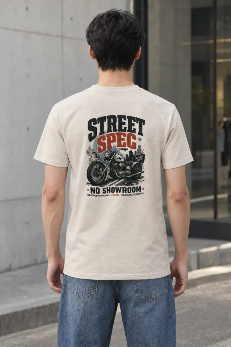 "Midnight Moto District" Heavyweight Unisex Crewneck T-shirt