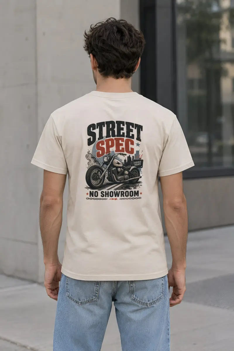 "Midnight Moto District" Heavyweight Unisex Crewneck T-shirt