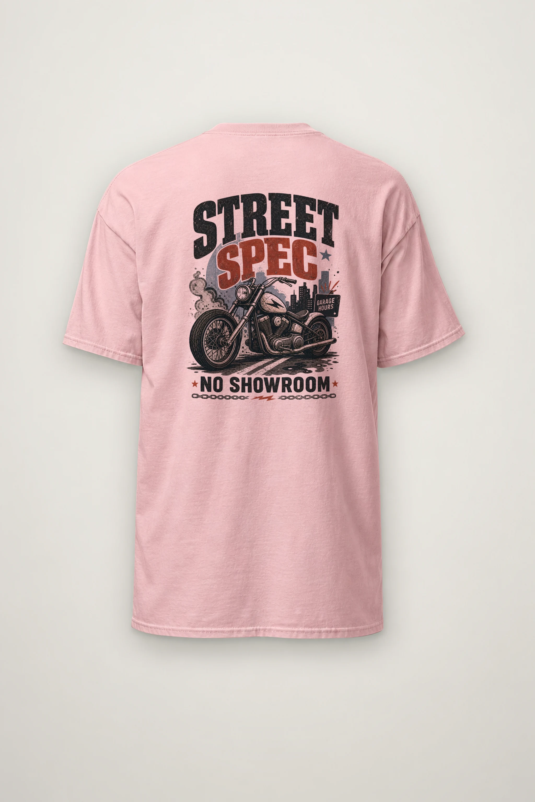 "Midnight Moto District" Heavyweight Unisex Crewneck T-shirt