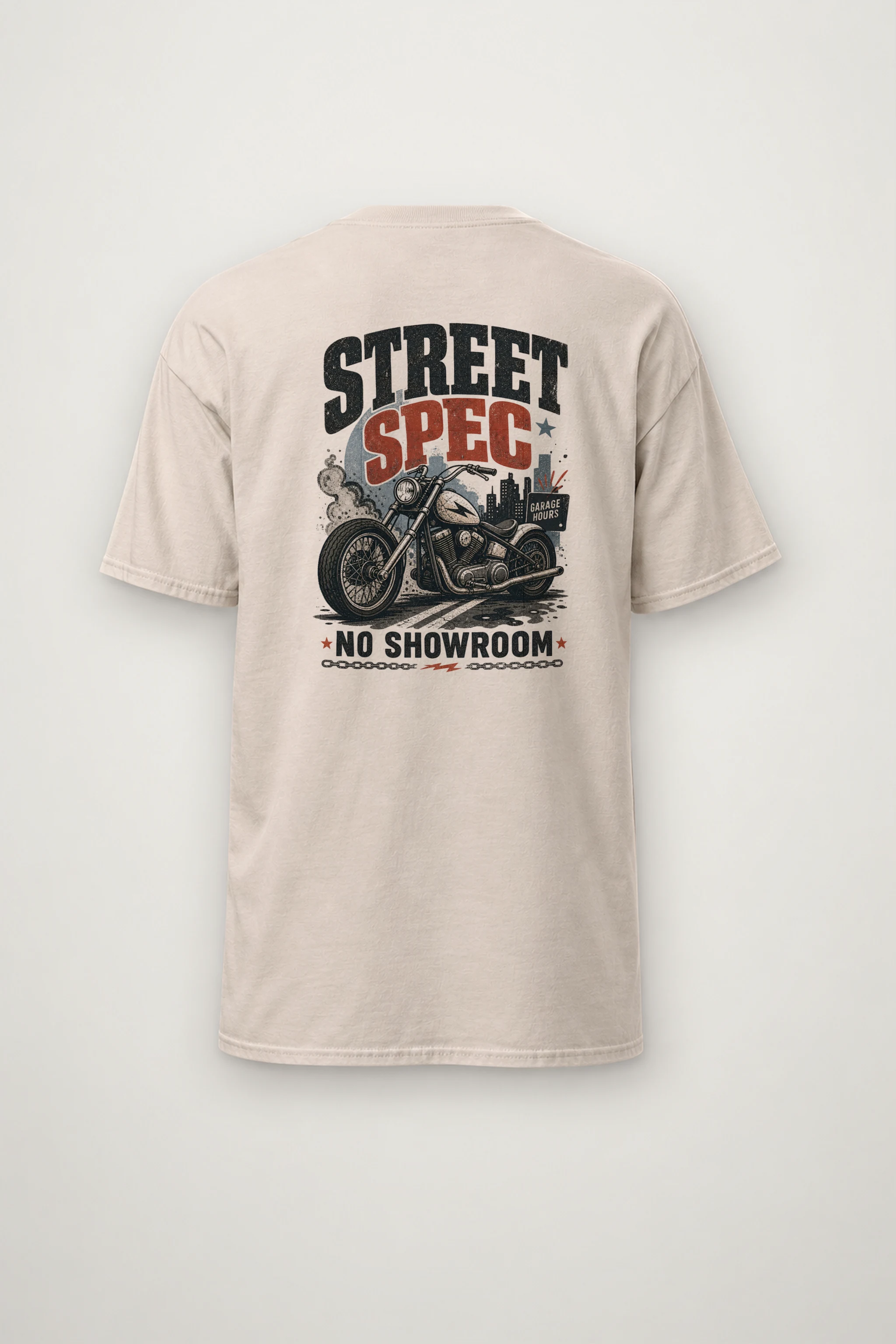 "Midnight Moto District" Heavyweight Unisex Crewneck T-shirt