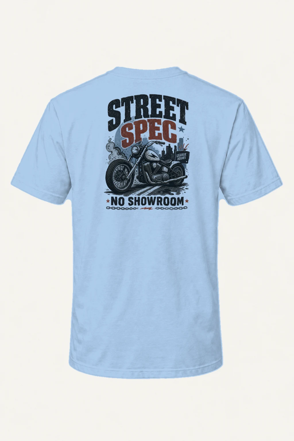 "Midnight Moto District" Heavyweight Unisex Crewneck T-shirt | Gildan 5000