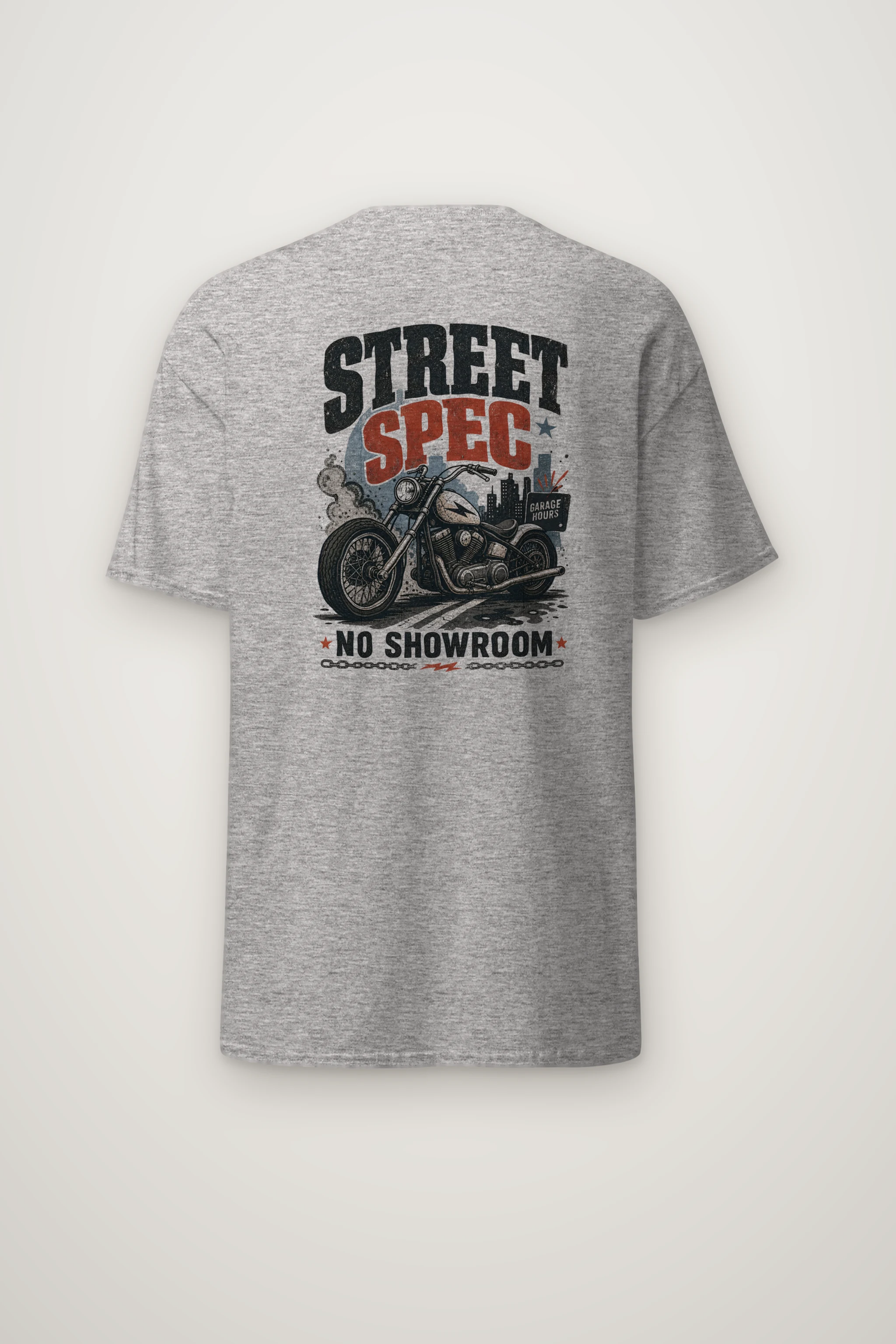 "Midnight Moto District" Heavyweight Unisex Crewneck T-shirt