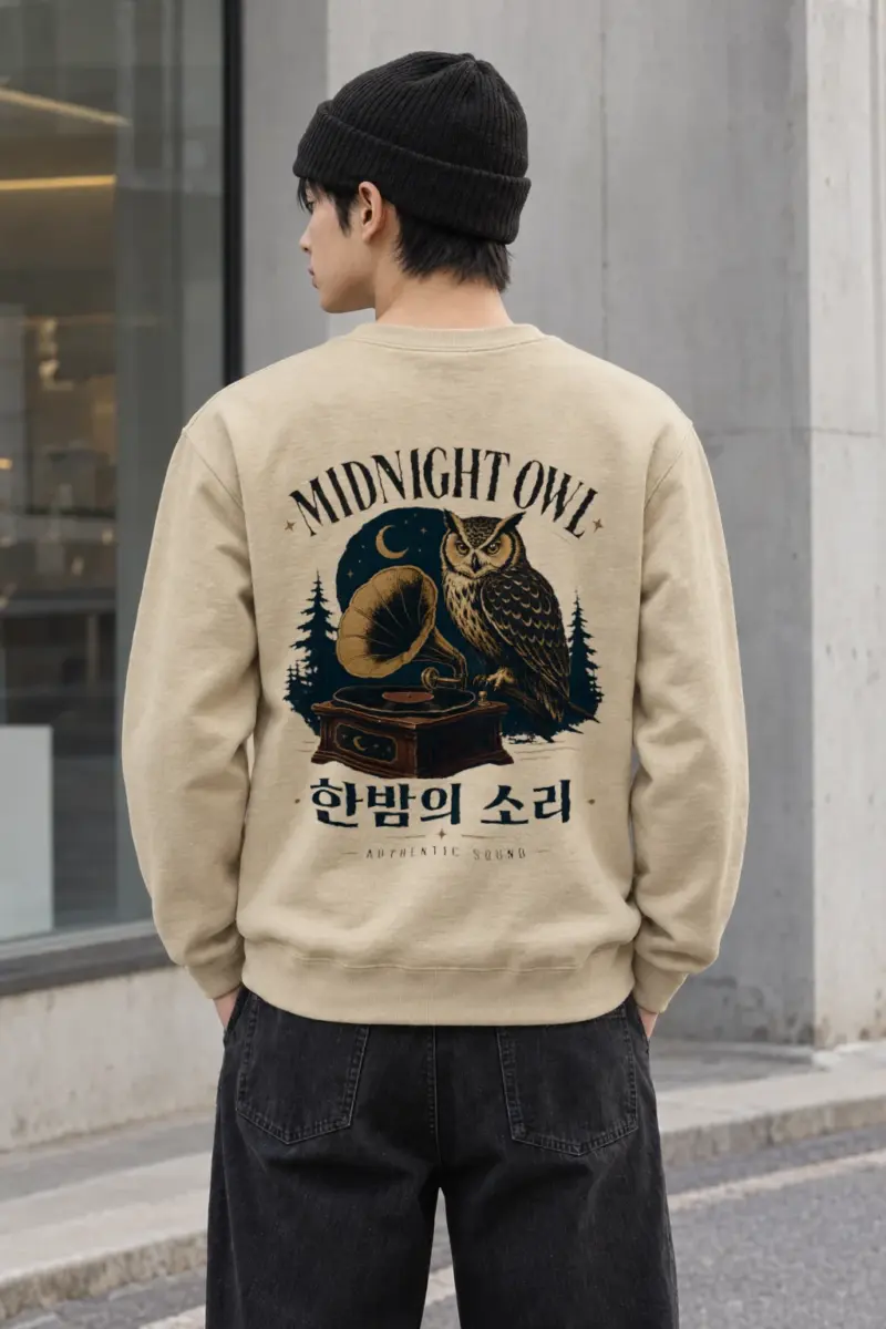 "Midnight Owl" Heavy Blend Unisex Crewneck Sweatshirt