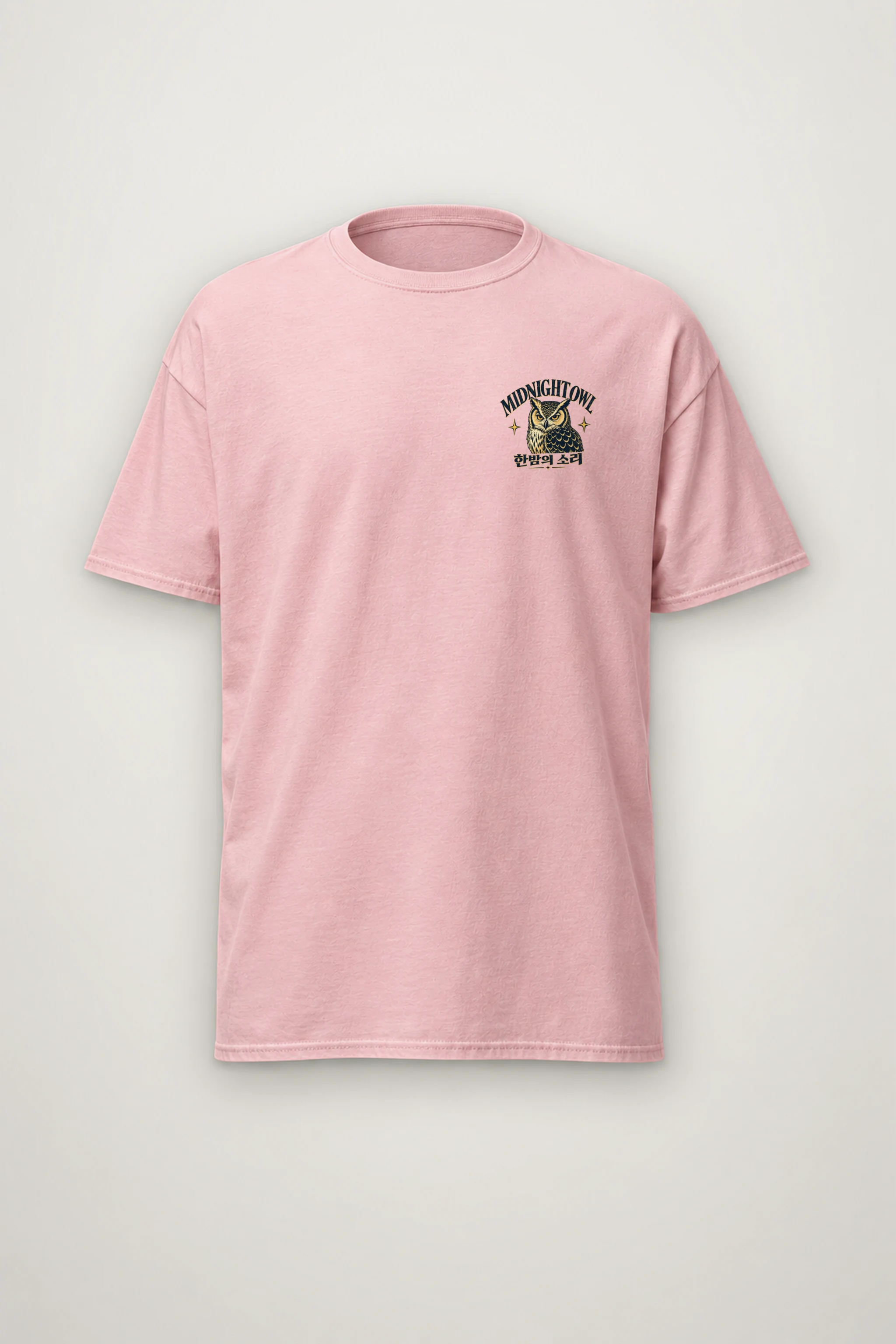 "Midnight Owl" Heavyweight Unisex Crewneck T-shirt