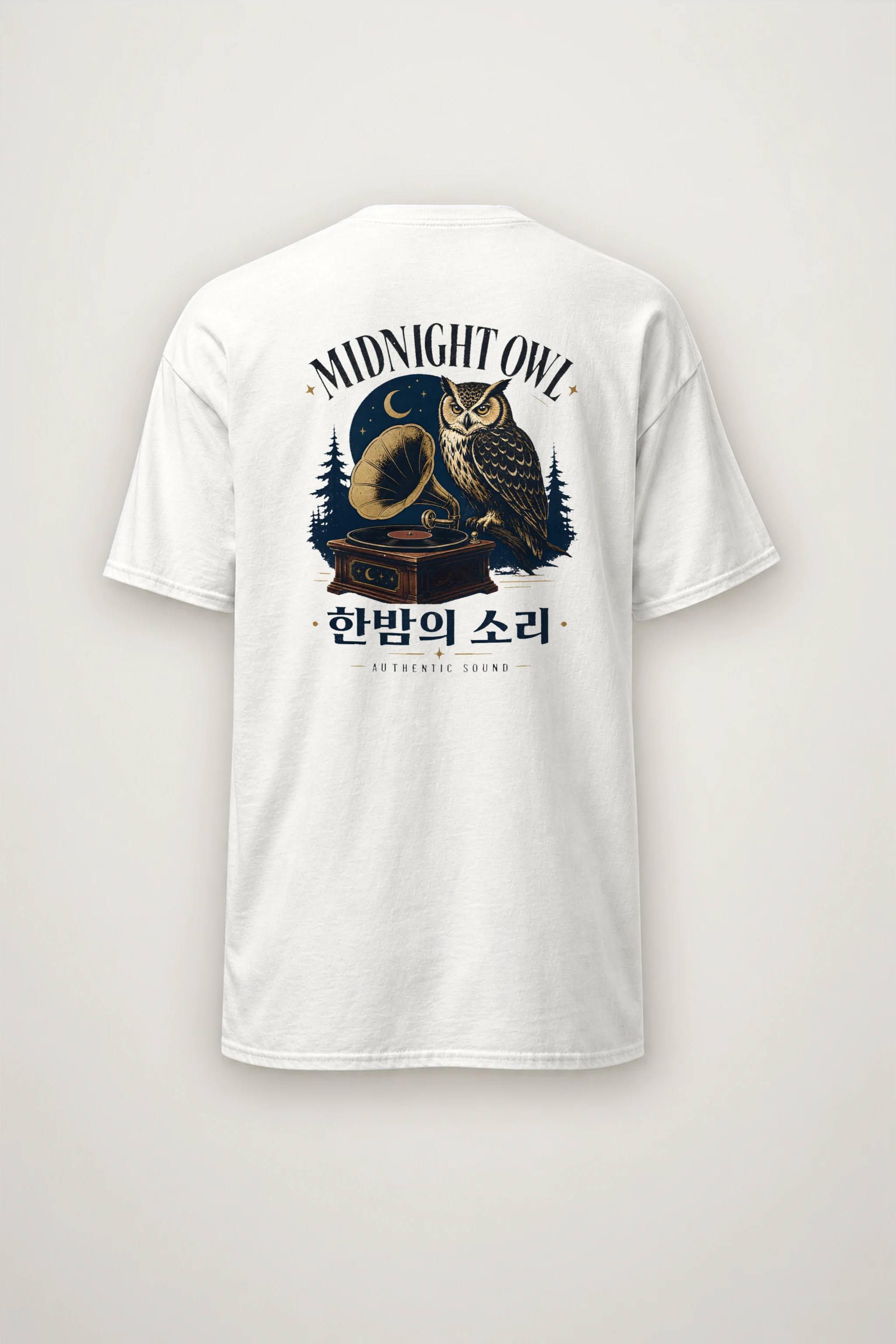 "Midnight Owl" Heavyweight Unisex Crewneck T-shirt