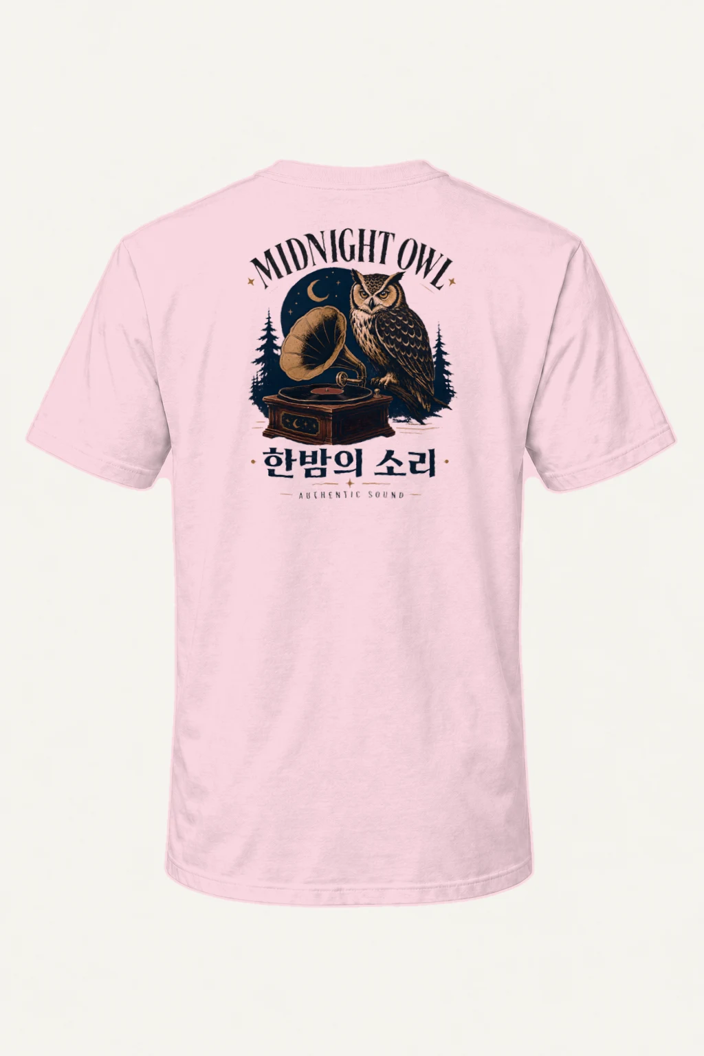 "Midnight Owl" Heavyweight Unisex Crewneck T-shirt | Gildan 5000