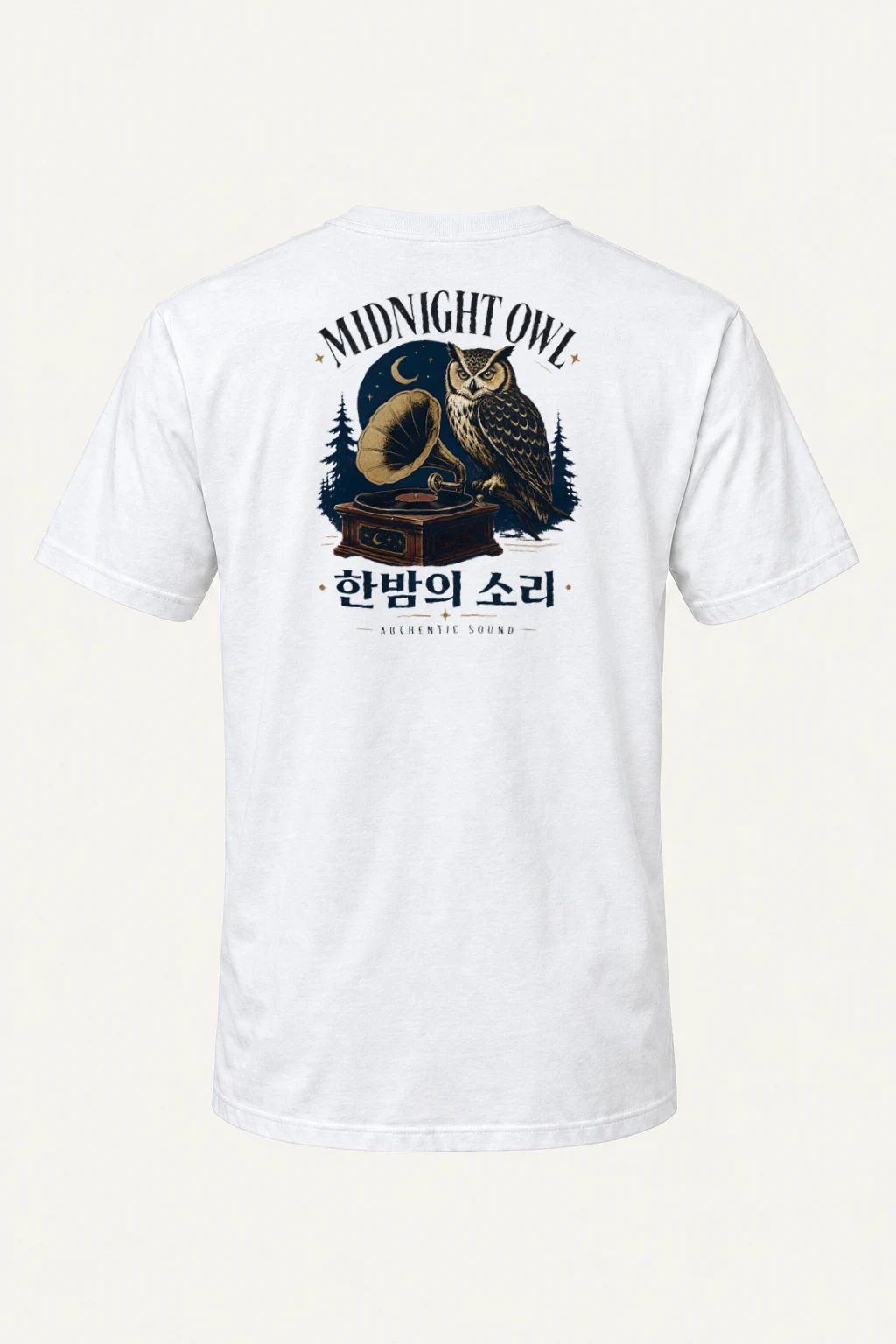 "Midnight Owl" Heavyweight Unisex Crewneck T-shirt | Gildan 5000