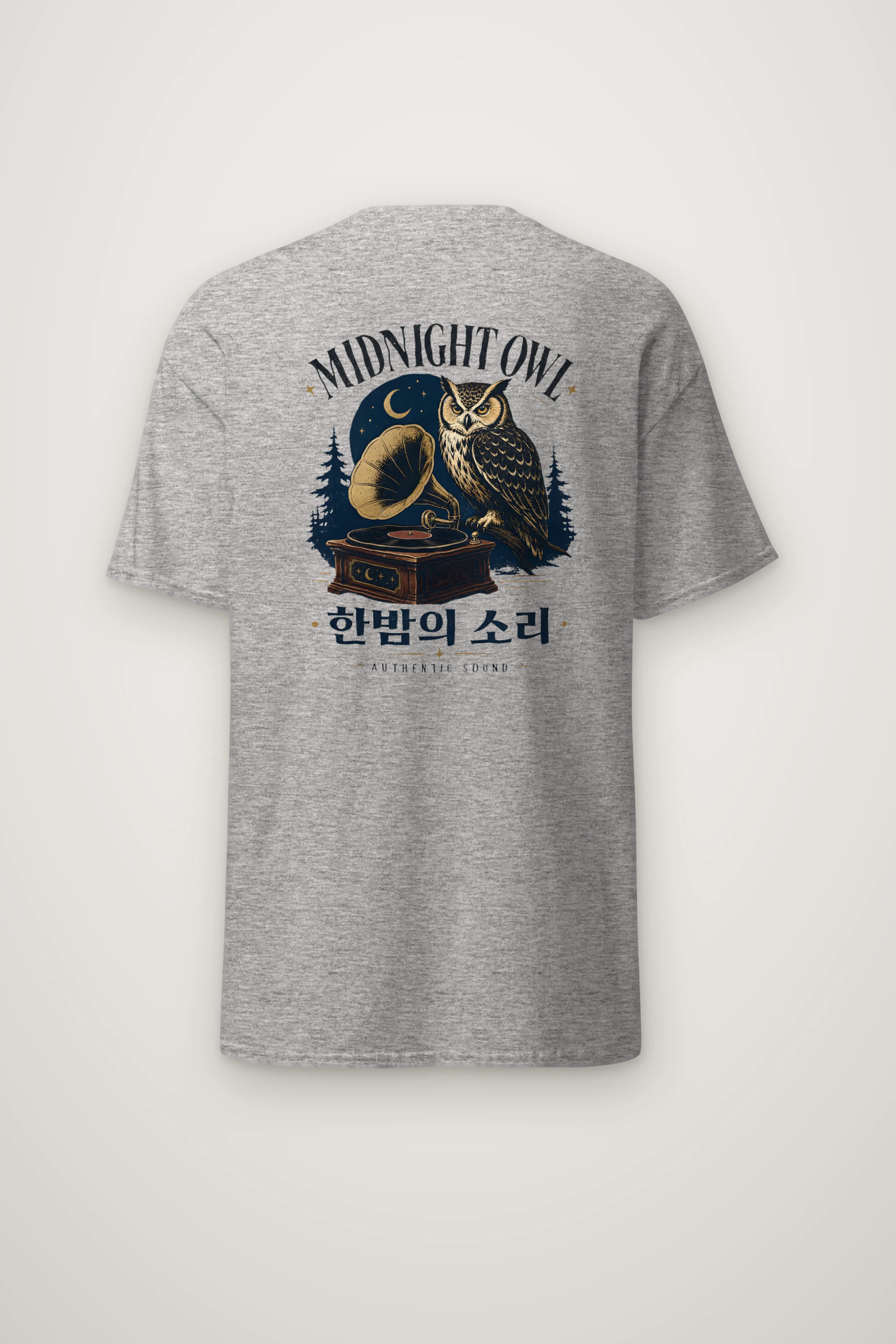 "Midnight Owl" Heavyweight Unisex Crewneck T-shirt