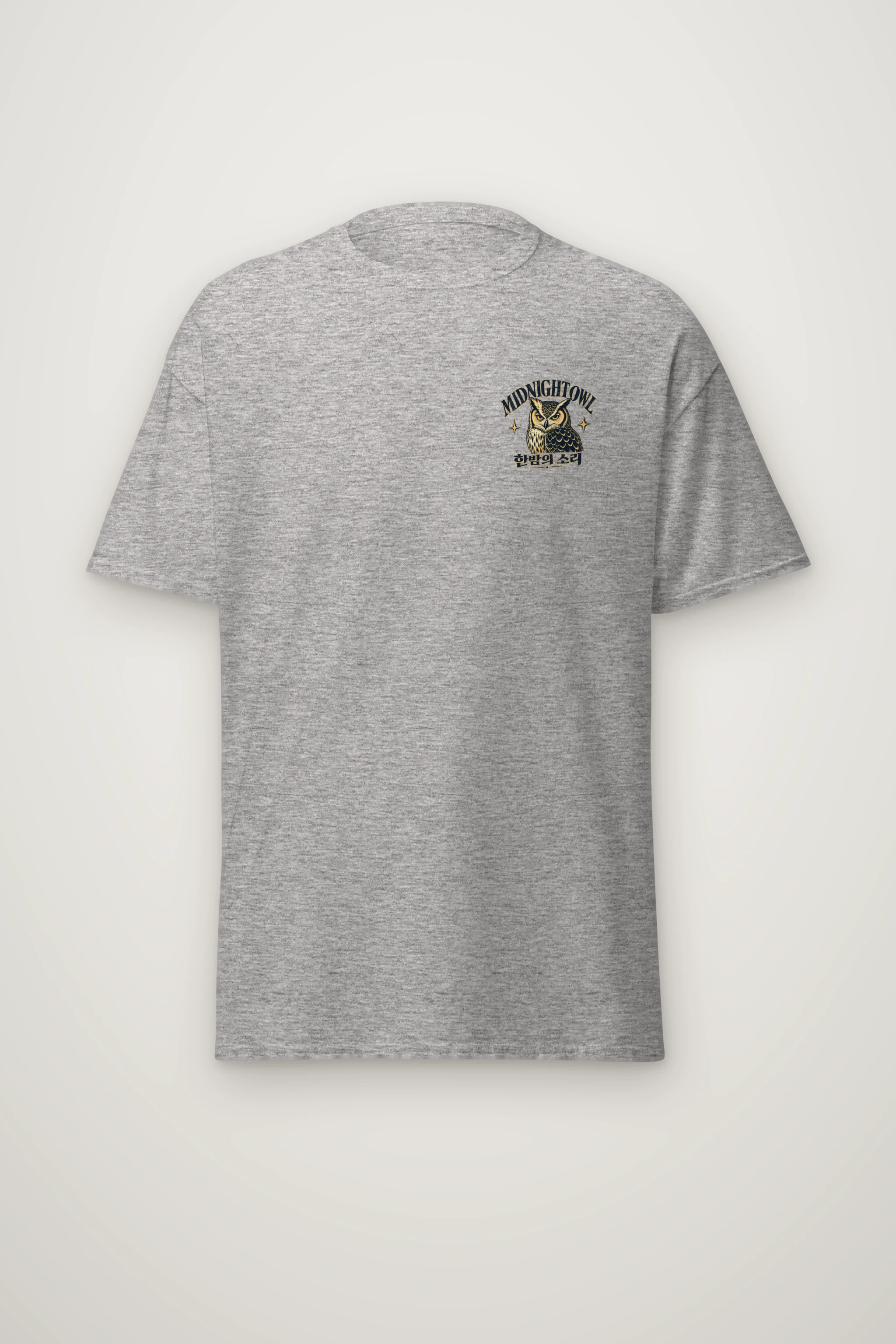 "Midnight Owl" Heavyweight Unisex Crewneck T-shirt