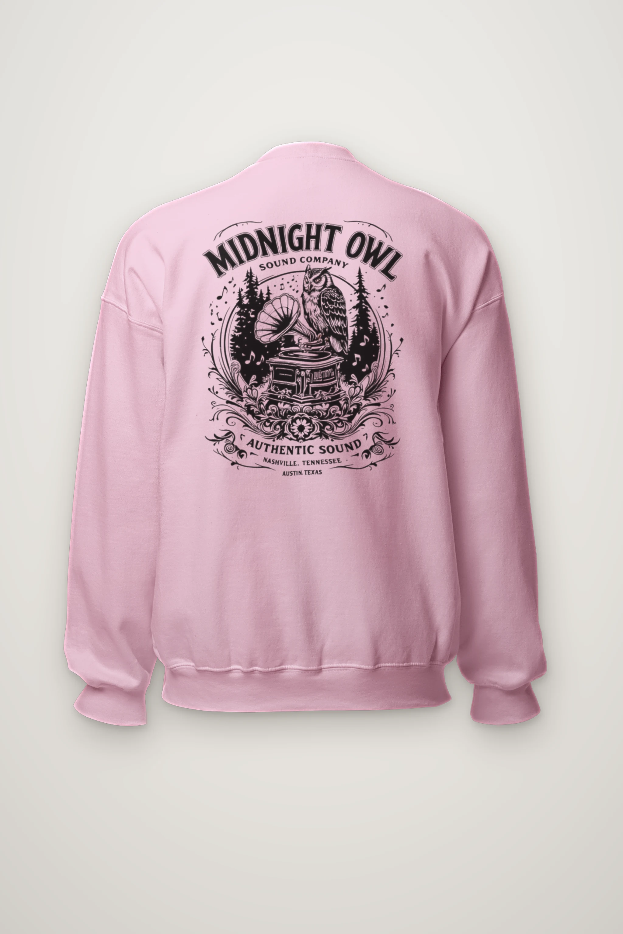 "Midnight Owl Sound" Heavy Blend Unisex Crewneck Sweatshirt