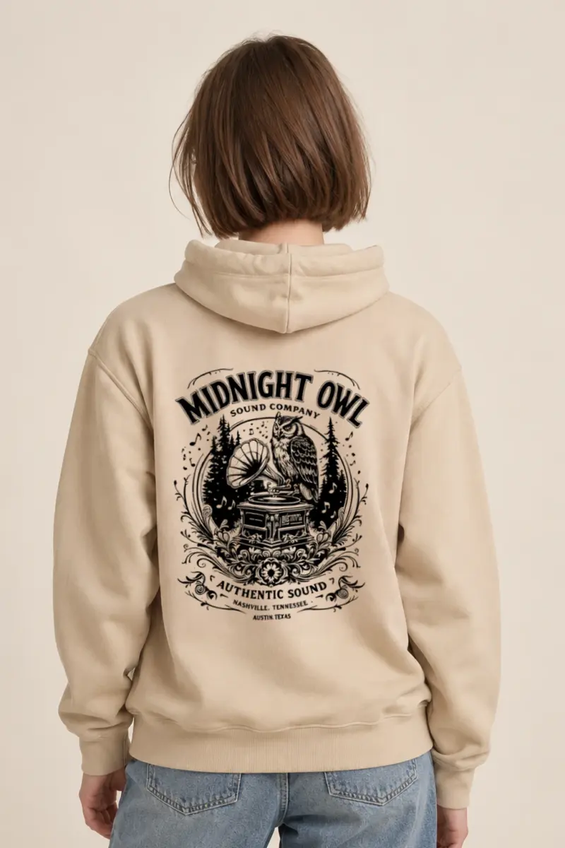 "Midnight Owl Sound" Heavy Blend Unisex Pullover Hoodie