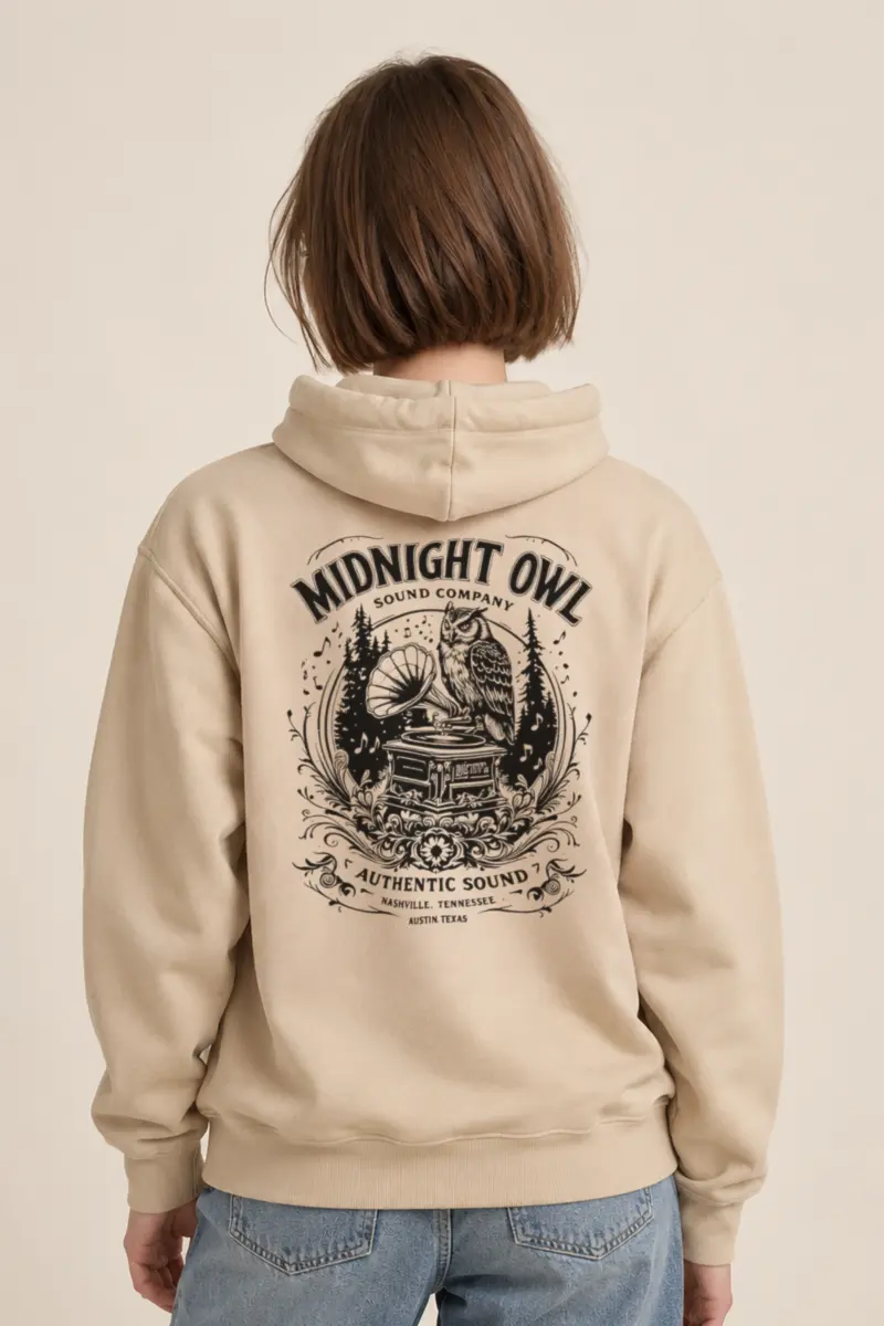"Midnight Owl Sound" Heavy Blend Unisex Pullover Hoodie