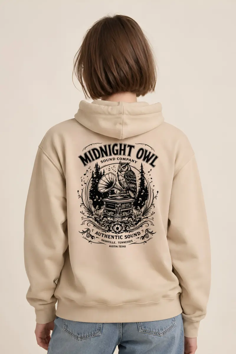 "Midnight Owl Sound" Heavy Blend Unisex Pullover Hoodie