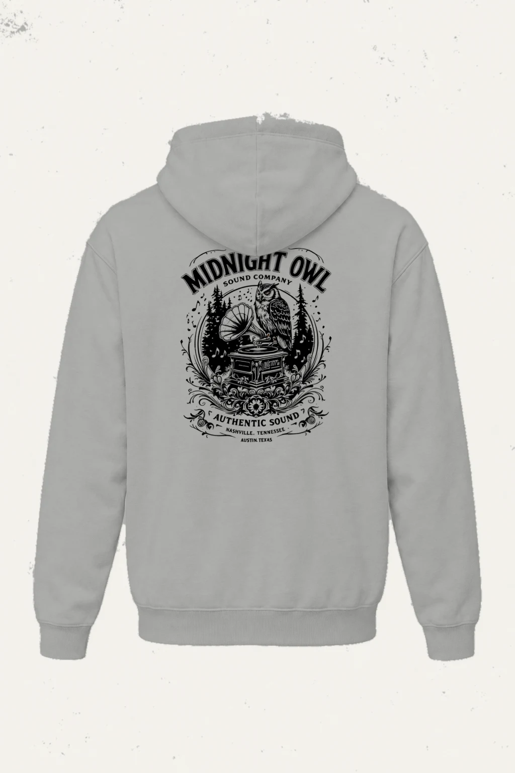 "Midnight Owl Sound" Heavy Blend Unisex Pullover Hoodie | Gildan 18500