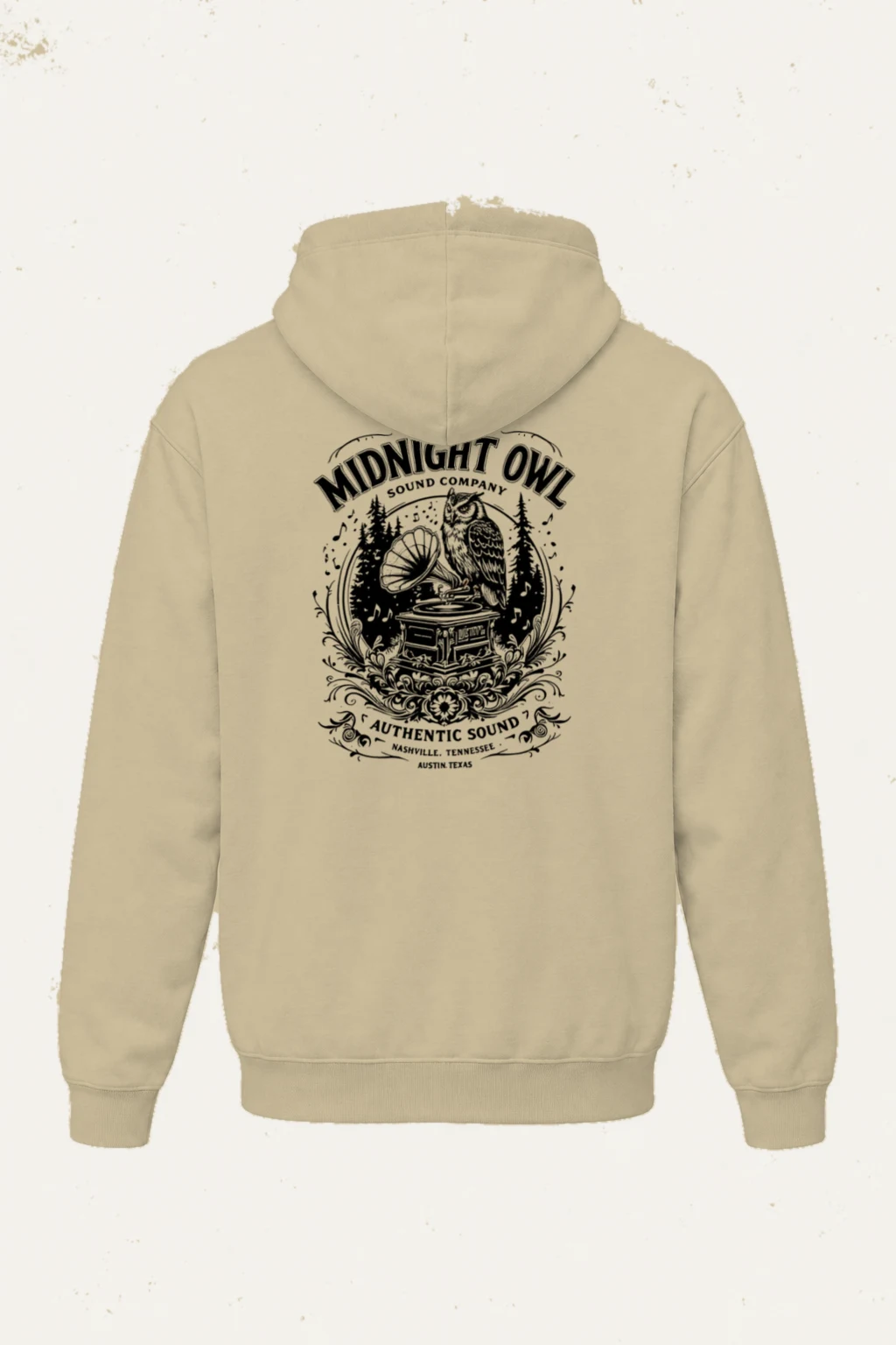 "Midnight Owl Sound" Heavy Blend Unisex Pullover Hoodie | Gildan 18500
