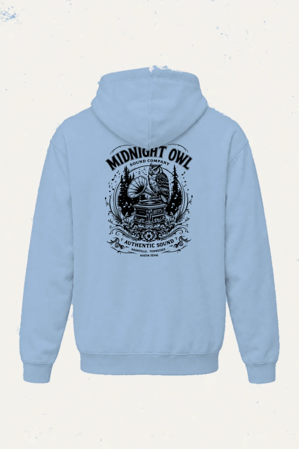 "Midnight Owl Sound" Heavy Blend Unisex Pullover Hoodie | Gildan 18500