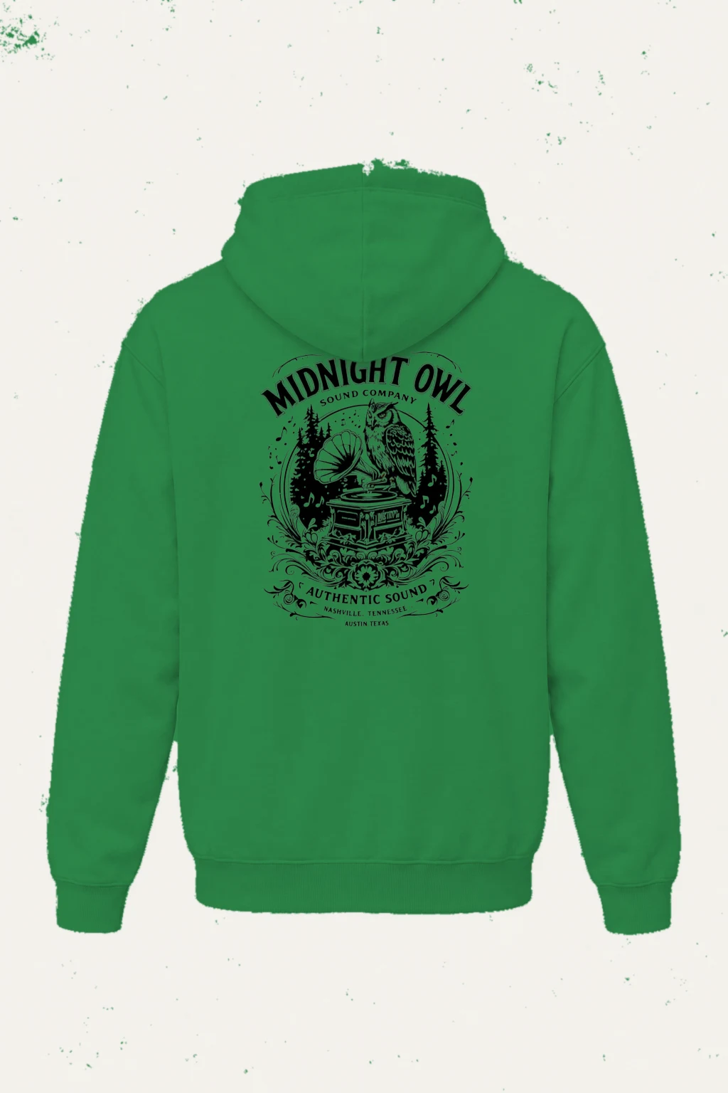 "Midnight Owl Sound" Heavy Blend Unisex Pullover Hoodie | Gildan 18500