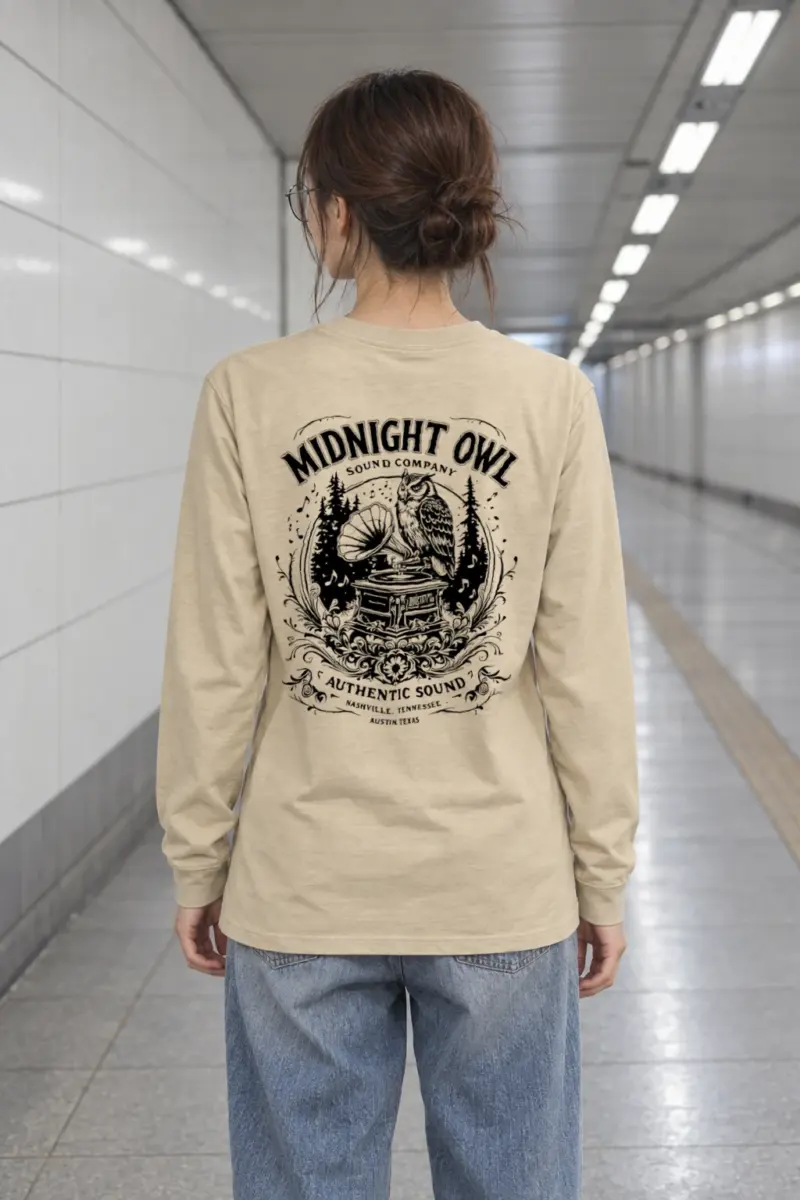 "Midnight Owl Sound" Unisex Longsleeve T-shirt