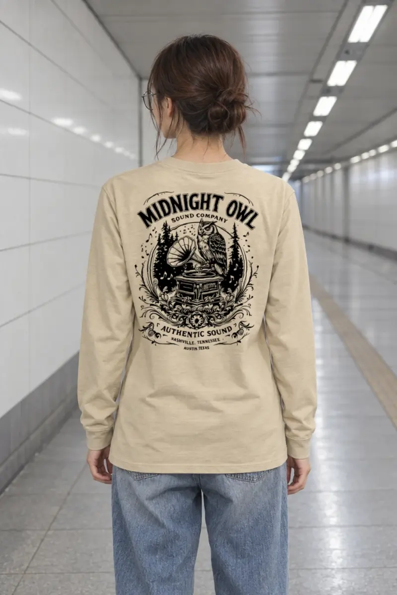 "Midnight Owl Sound" Unisex Longsleeve T-shirt