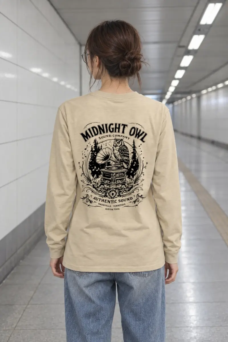 "Midnight Owl Sound" Unisex Longsleeve T-shirt