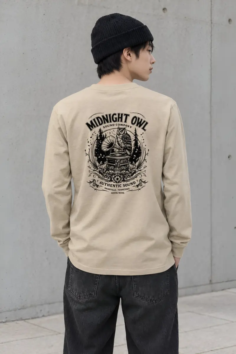 "Midnight Owl Sound" Unisex Longsleeve T-shirt