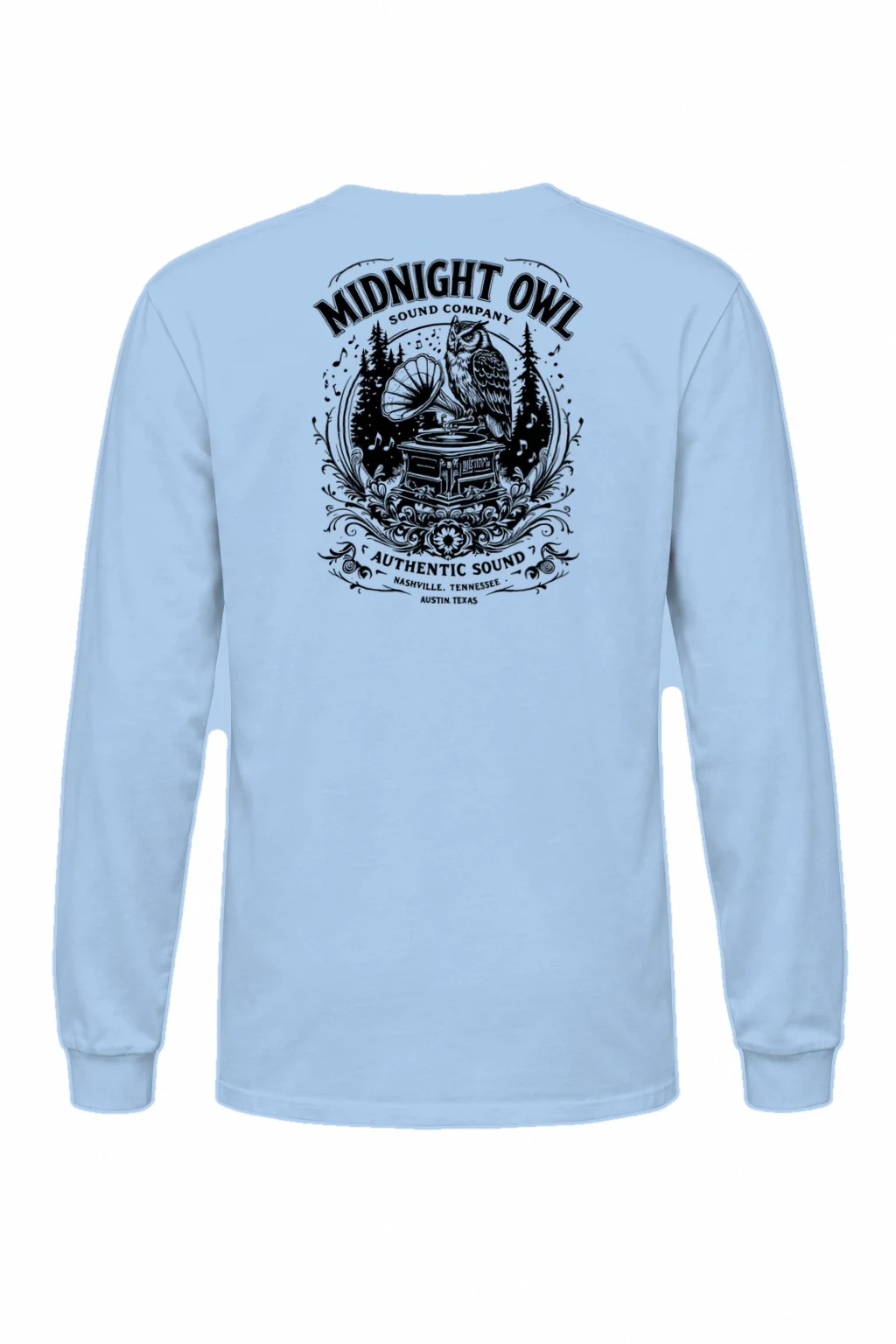 "Midnight Owl Sound" Unisex Longsleeve T-shirt | Gildan 2400