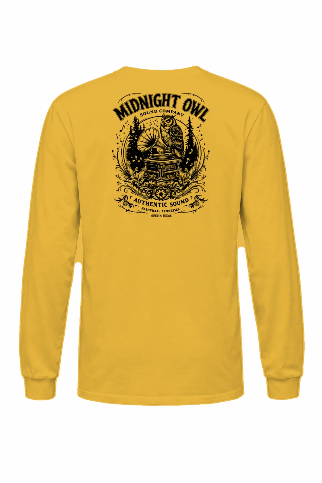 "Midnight Owl Sound" Unisex Longsleeve T-shirt | Gildan 2400
