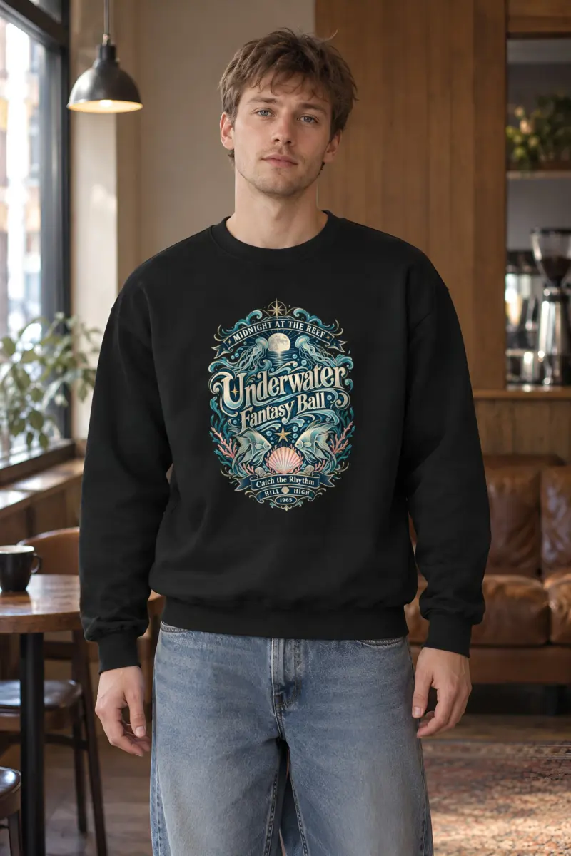 "Midnight Reef Ball" Heavy Blend Unisex Crewneck Sweatshirt