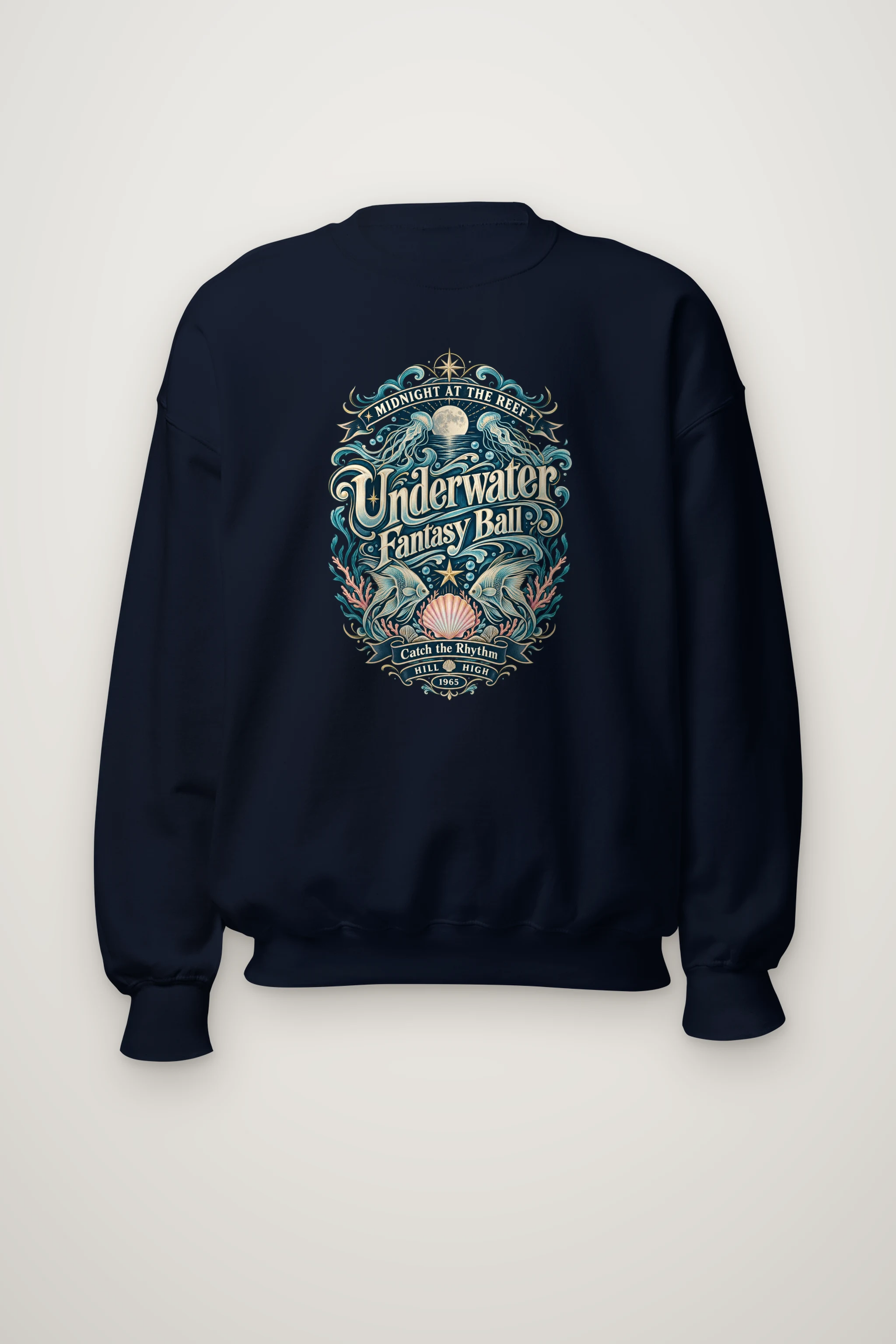"Midnight Reef Ball" Heavy Blend Unisex Crewneck Sweatshirt