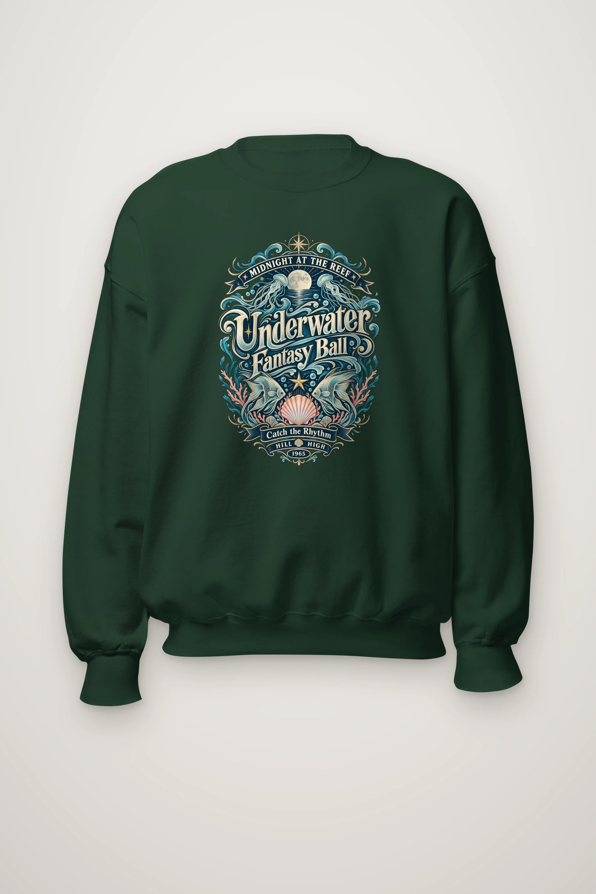 "Midnight Reef Ball" Heavy Blend Unisex Crewneck Sweatshirt
