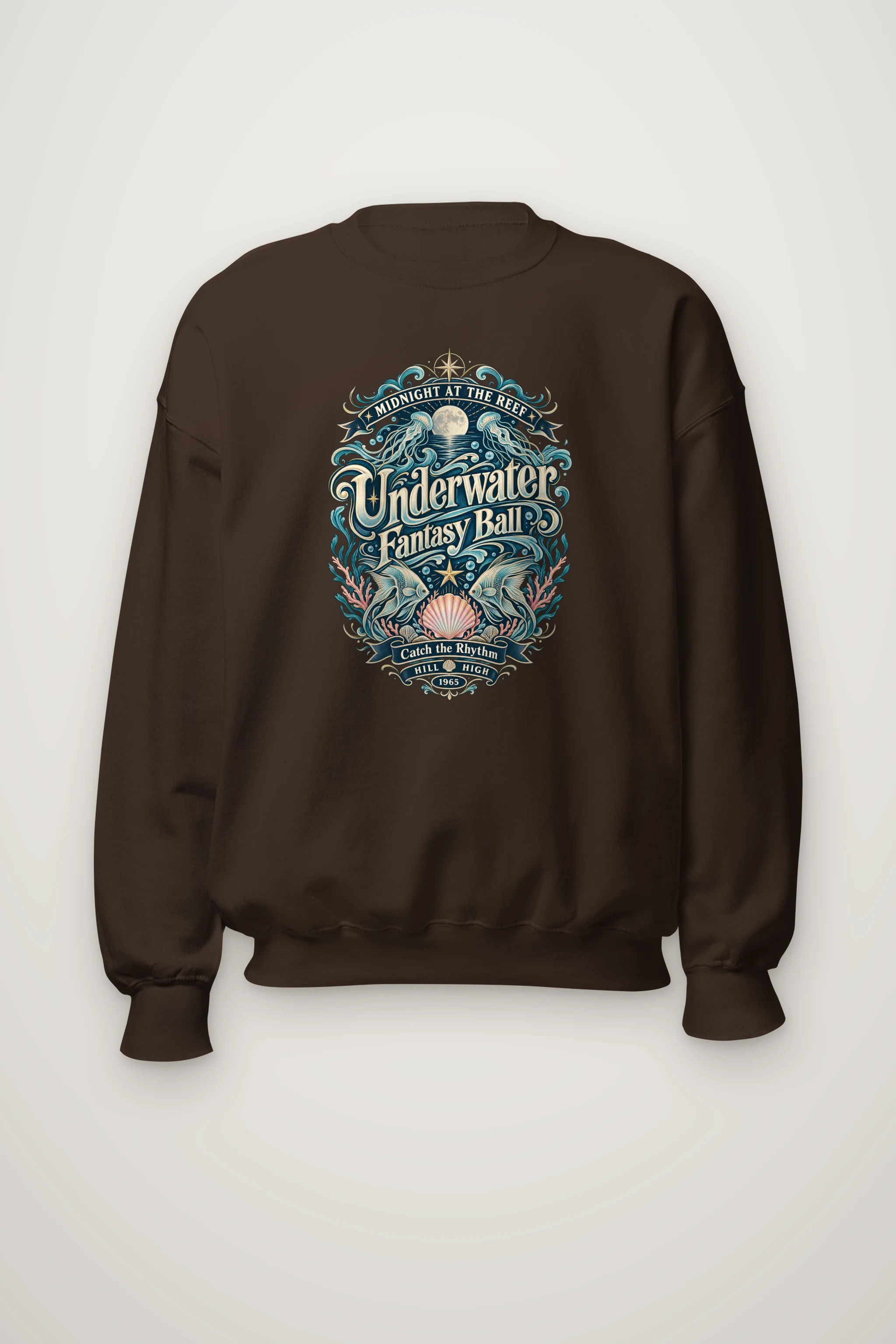 "Midnight Reef Ball" Heavy Blend Unisex Crewneck Sweatshirt
