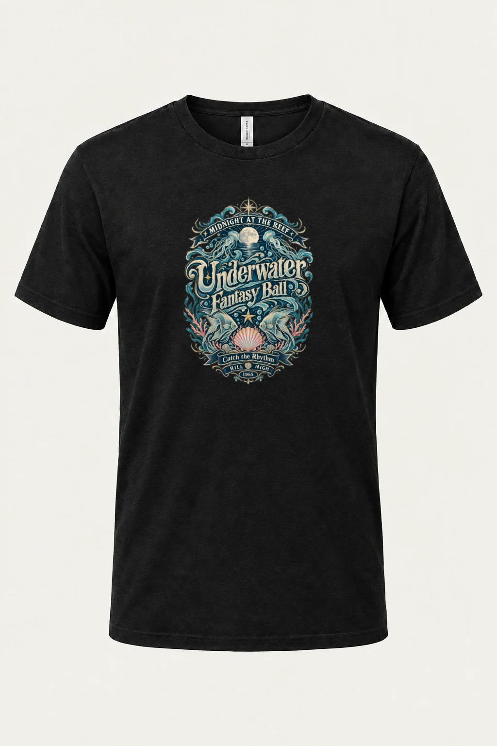 "Midnight Reef Ball" Heavyweight Unisex Crewneck T-shirt | Gildan 5000