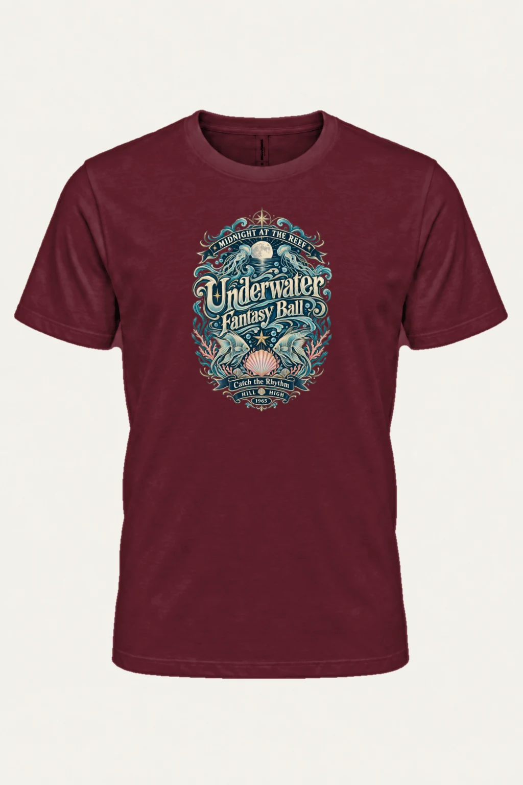 "Midnight Reef Ball" Heavyweight Unisex Crewneck T-shirt | Gildan 5000