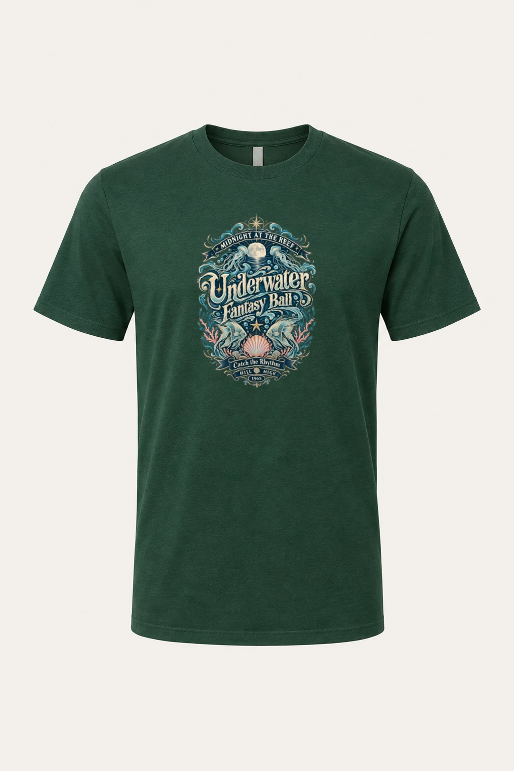 "Midnight Reef Ball" Heavyweight Unisex Crewneck T-shirt | Gildan 5000