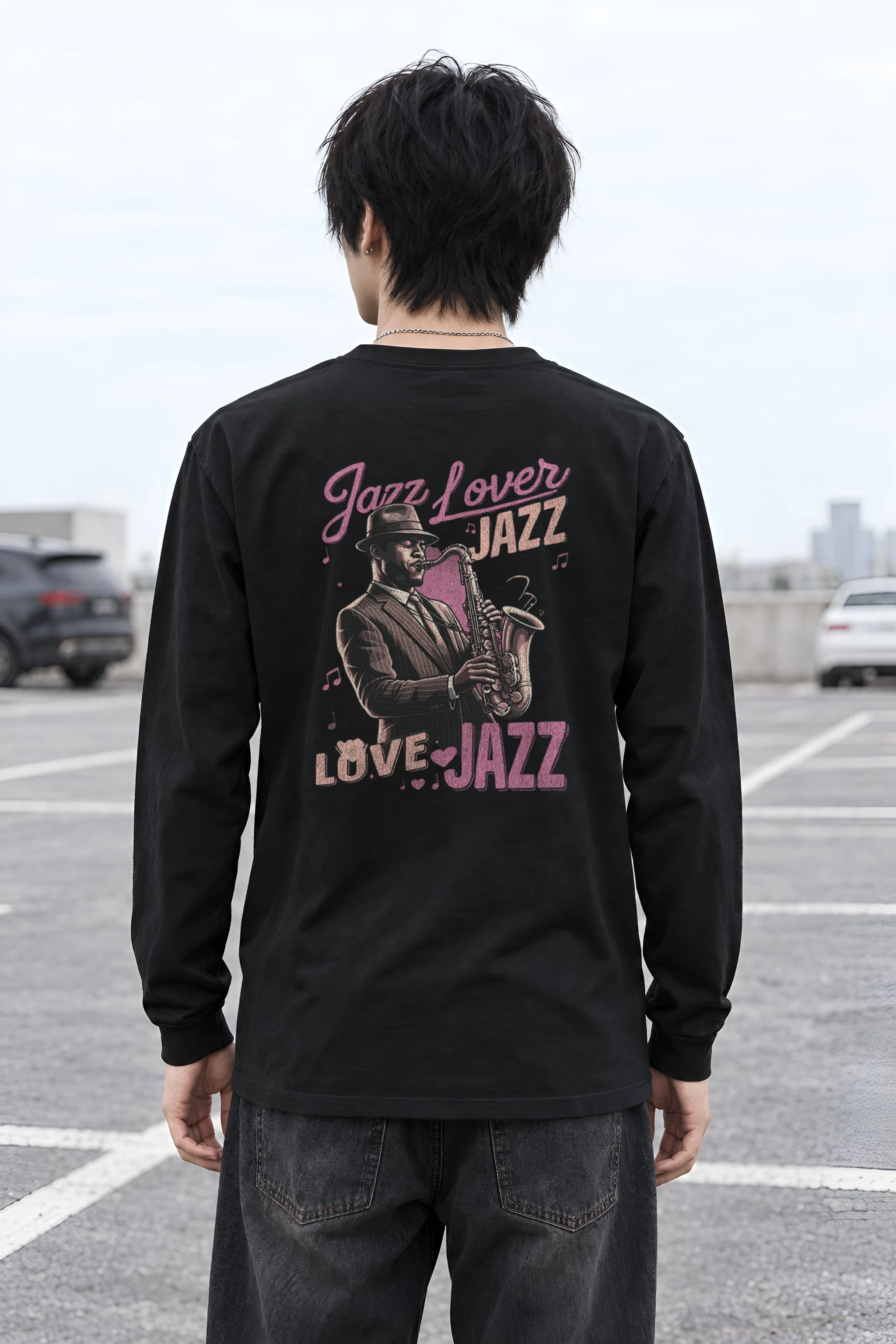 "Midnight Sax Session" Unisex Longsleeve T-shirt