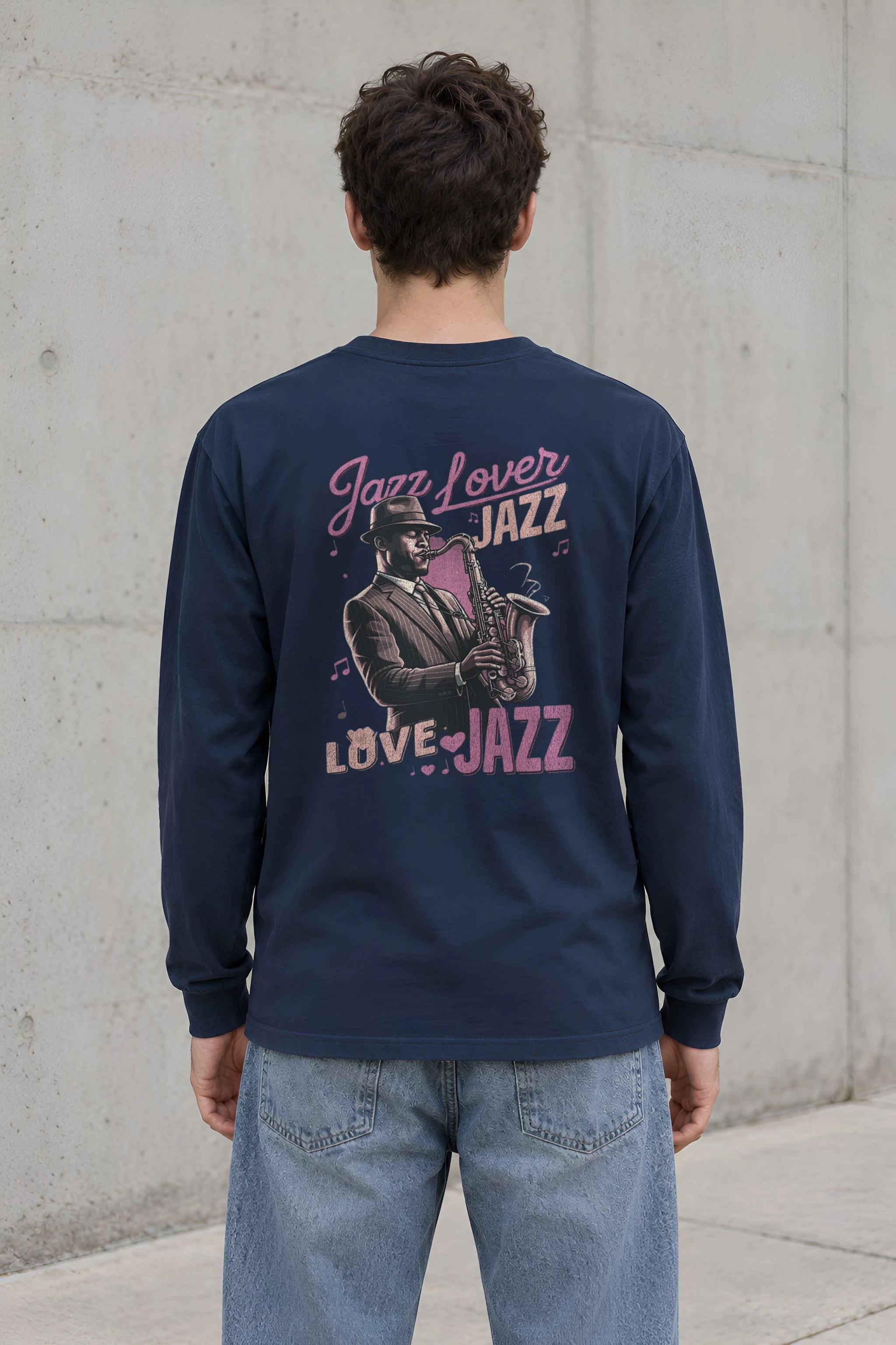 "Midnight Sax Session" Unisex Longsleeve T-shirt