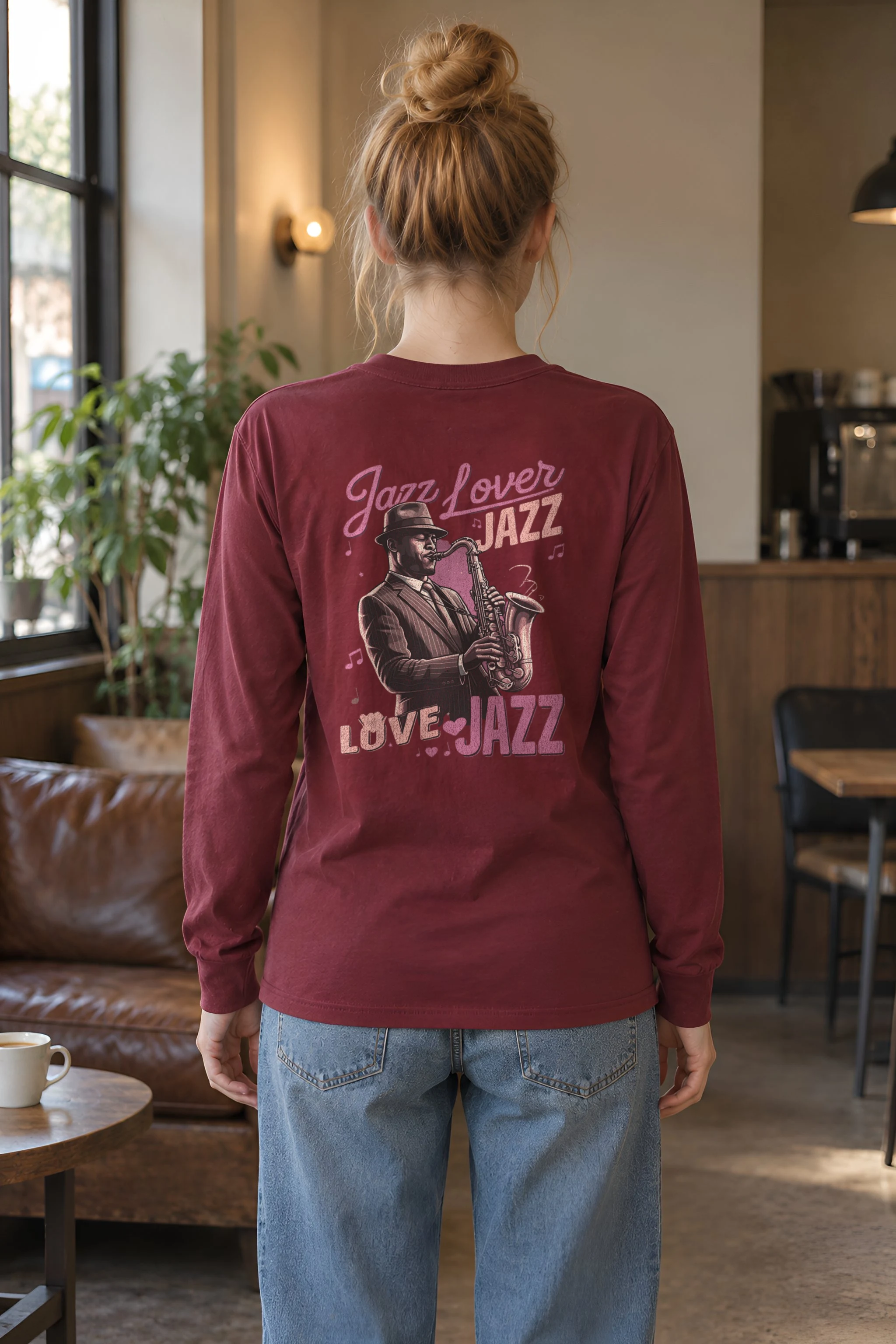 "Midnight Sax Session" Unisex Longsleeve T-shirt