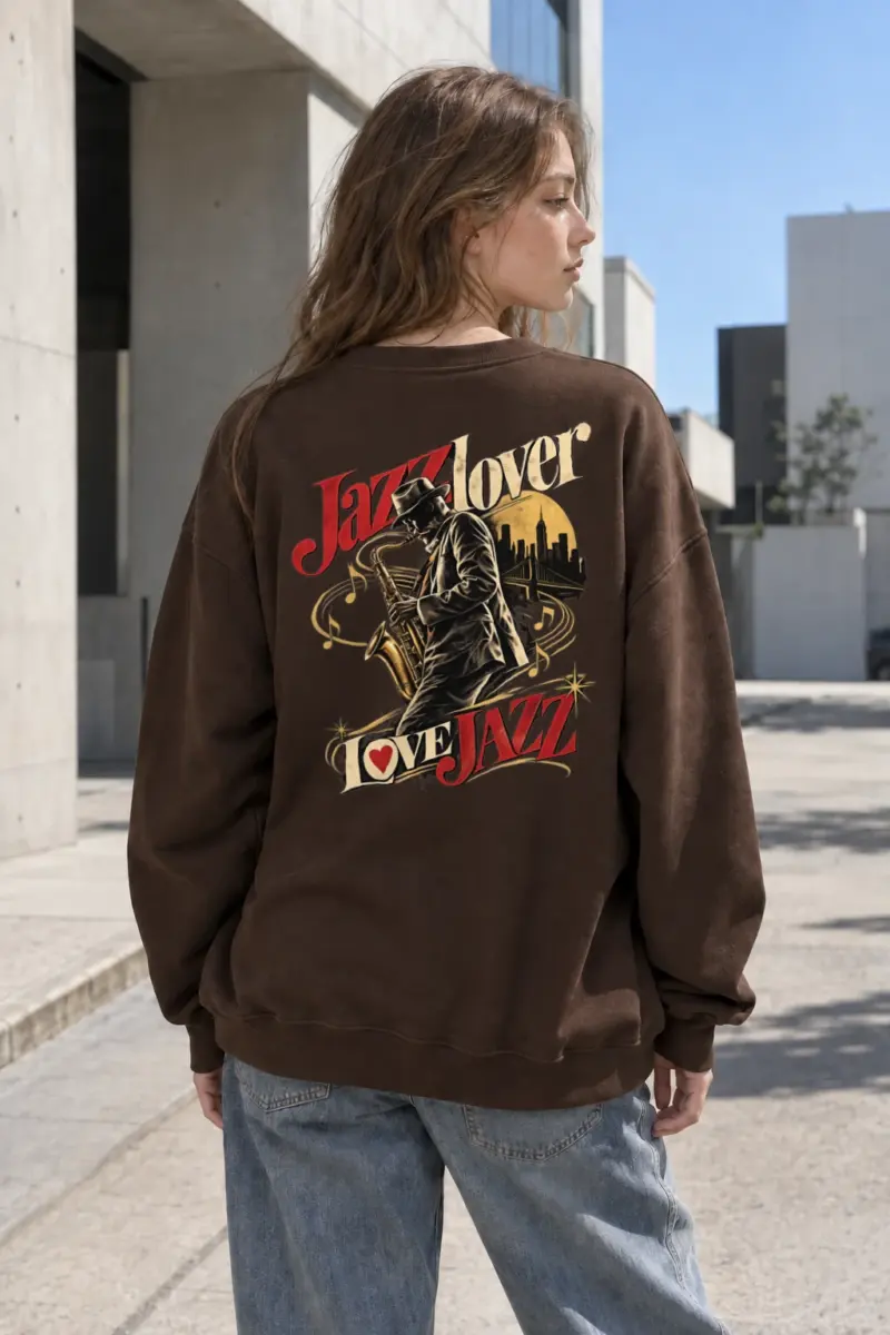 "Midnight Saxophone" Heavy Blend Unisex Crewneck Sweatshirt
