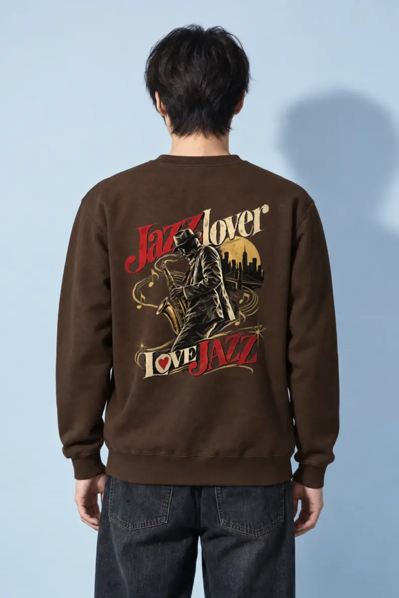 "Midnight Saxophone" Heavy Blend Unisex Crewneck Sweatshirt