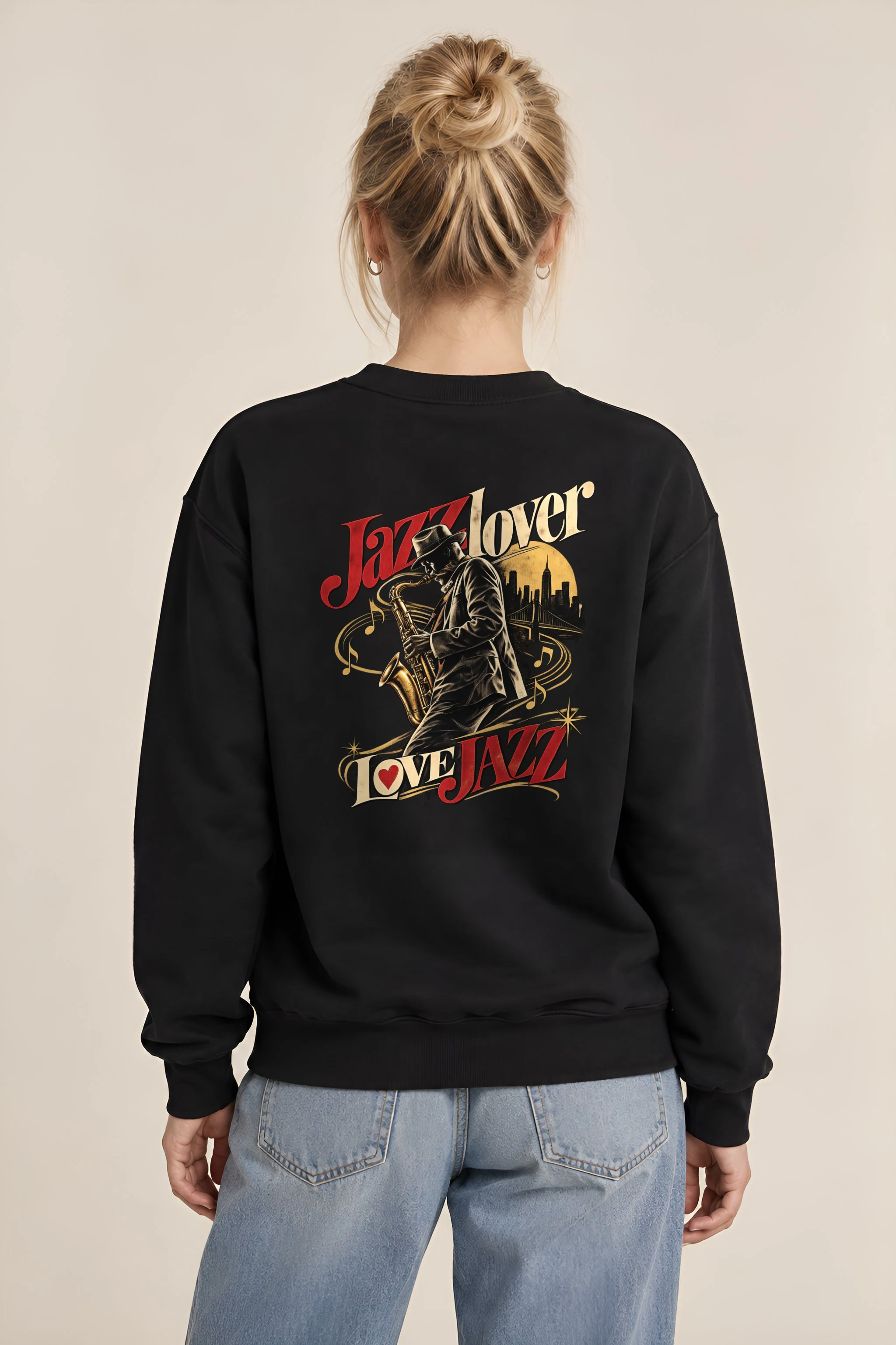"Midnight Saxophone" 1 Crewneck Sweatshirt