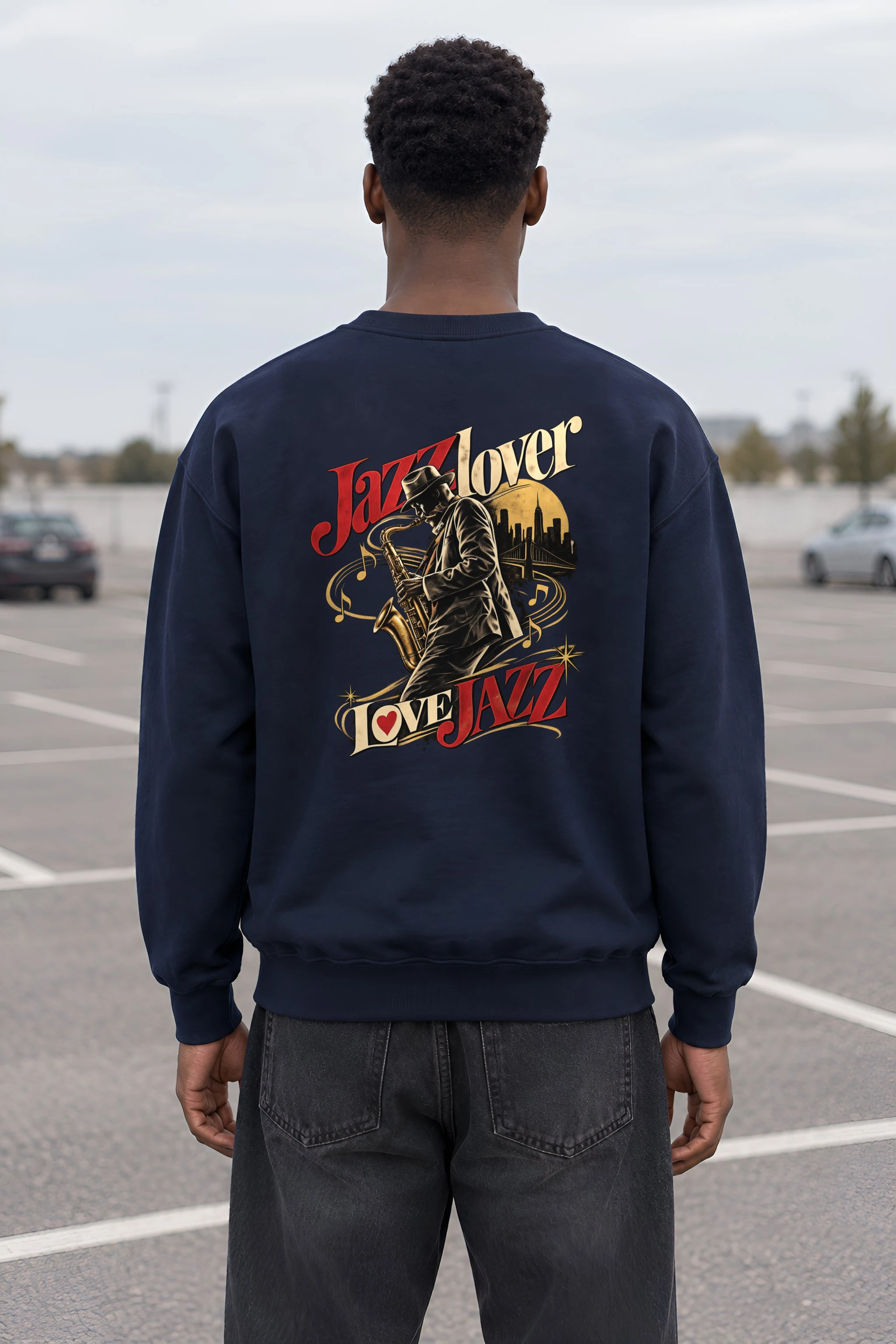 "Midnight Saxophone" 1 Crewneck Sweatshirt