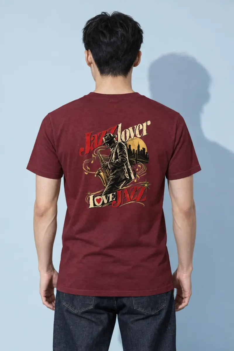 "Midnight Saxophone" Heavyweight Unisex Crewneck T-shirt