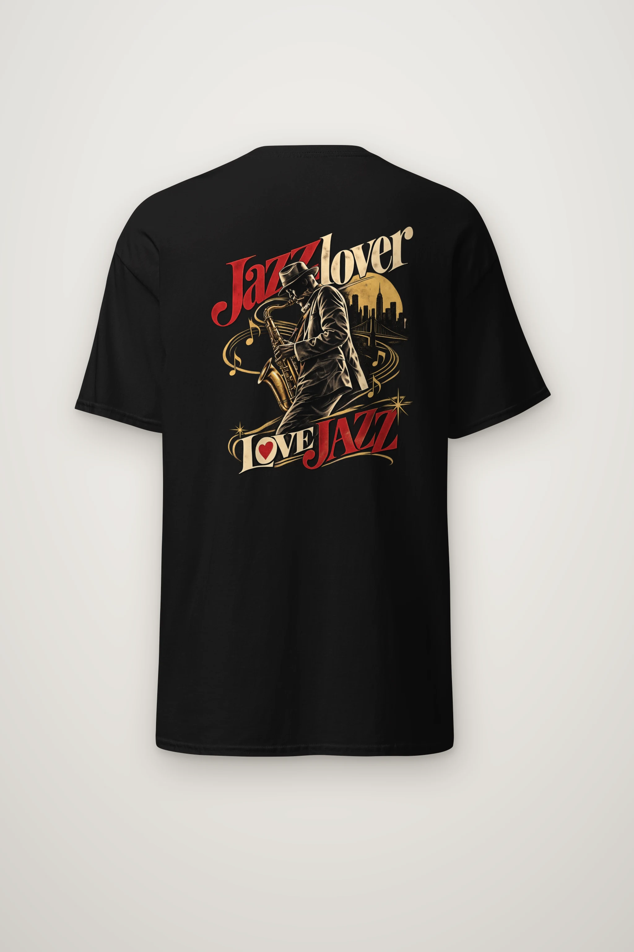 "Midnight Saxophone" Heavyweight Unisex Crewneck T-shirt