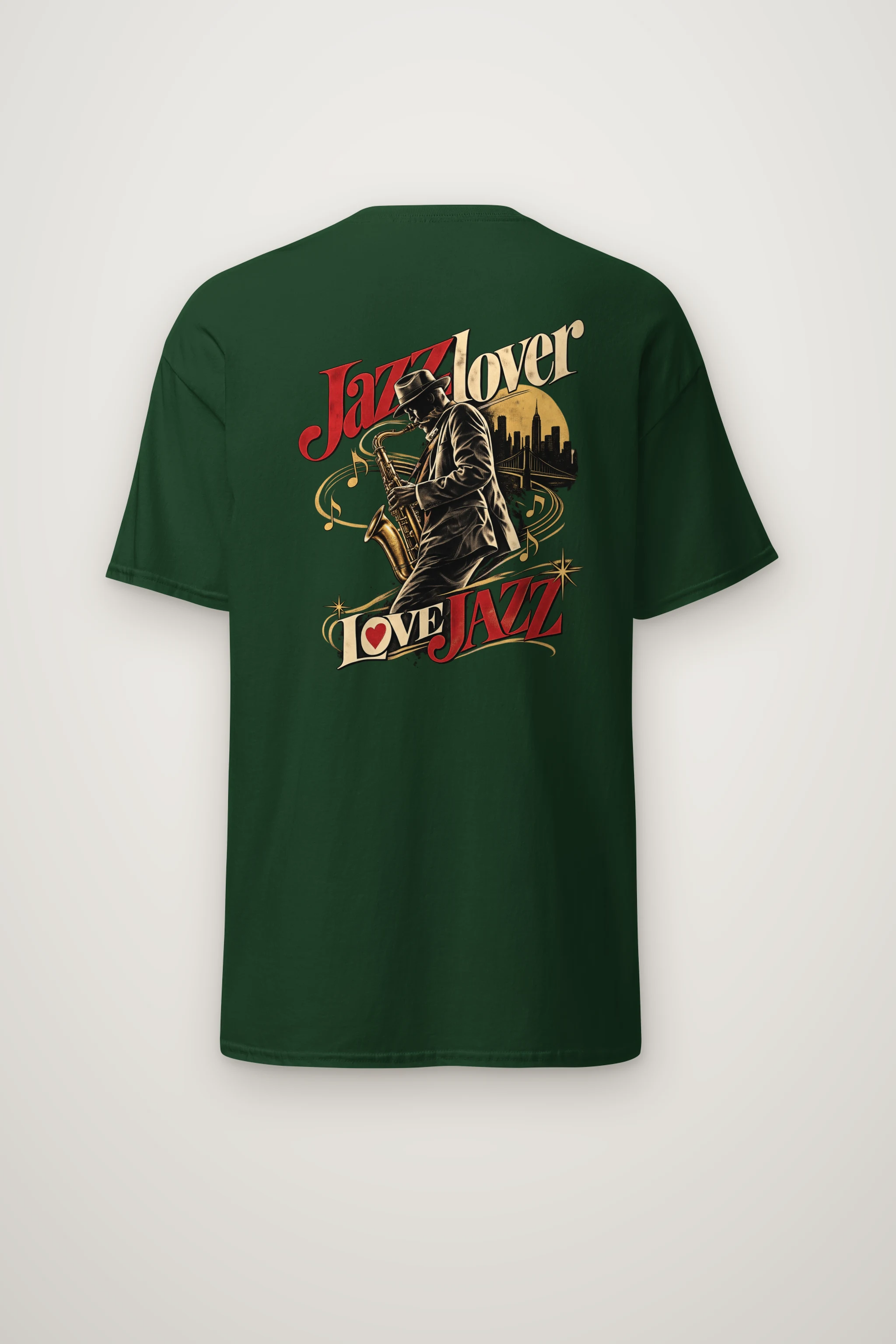 "Midnight Saxophone" Heavyweight Unisex Crewneck T-shirt