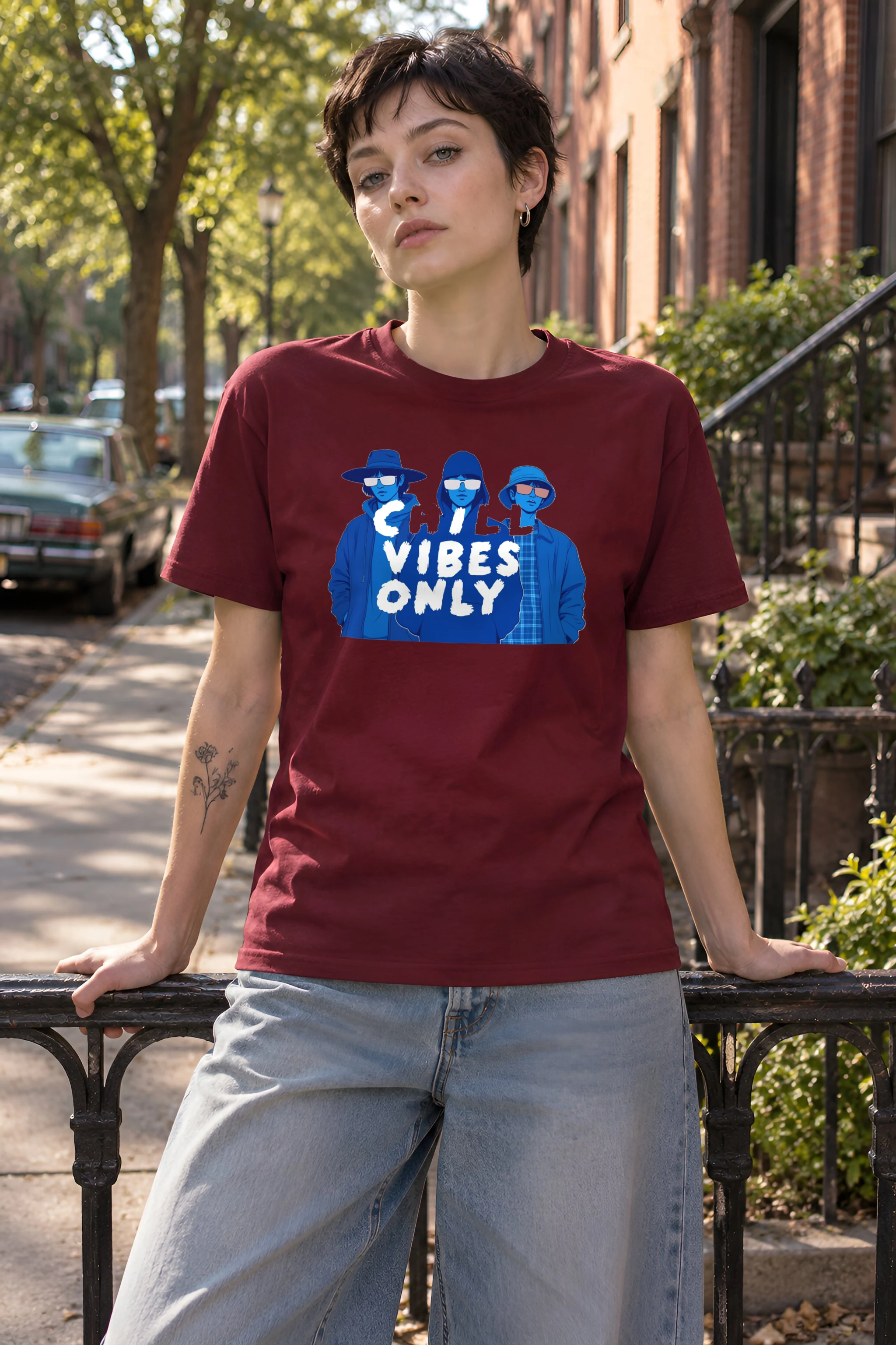 "Midnight Shade Society" Heavyweight Unisex Crewneck T-shirt