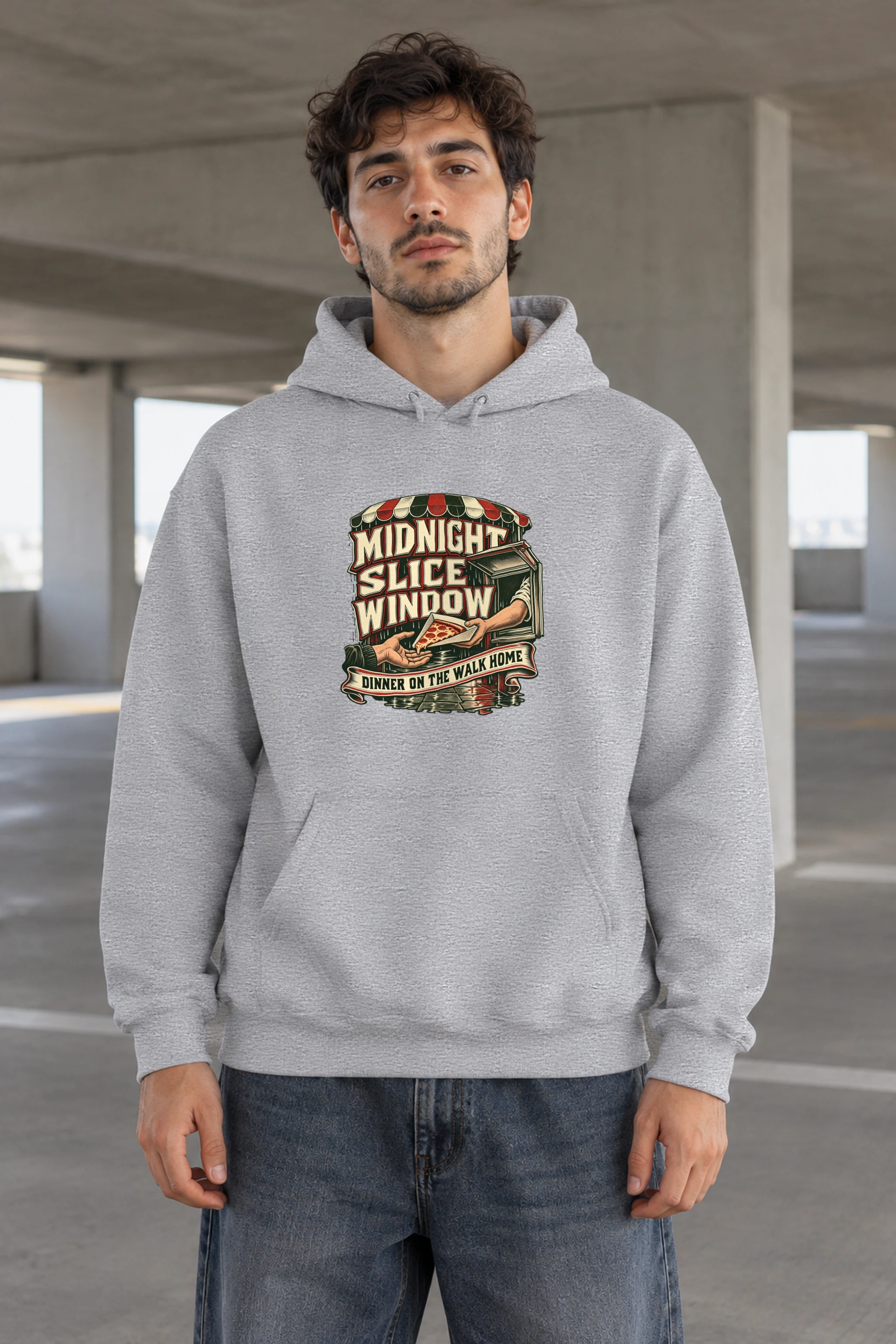 "Midnight Slice Window" 1 Pullover Hoodie